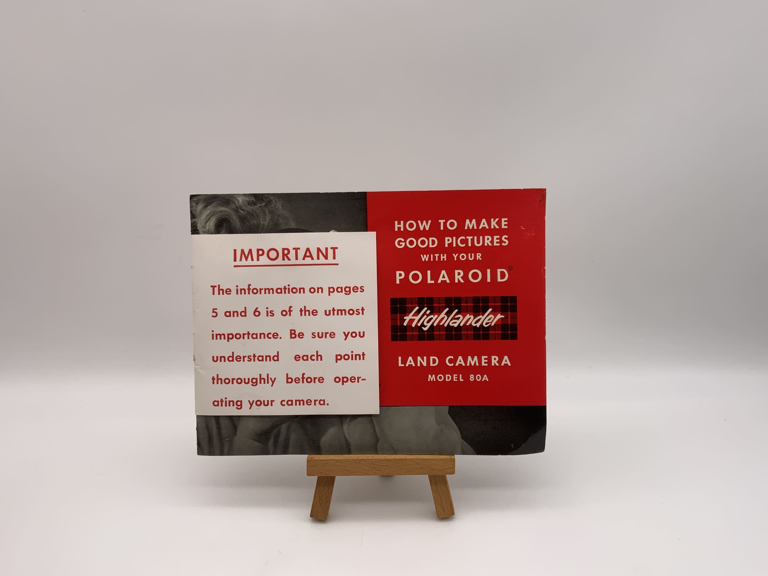 Polaroid Land Camera Model 80A Bedienungsanleitung Englisch