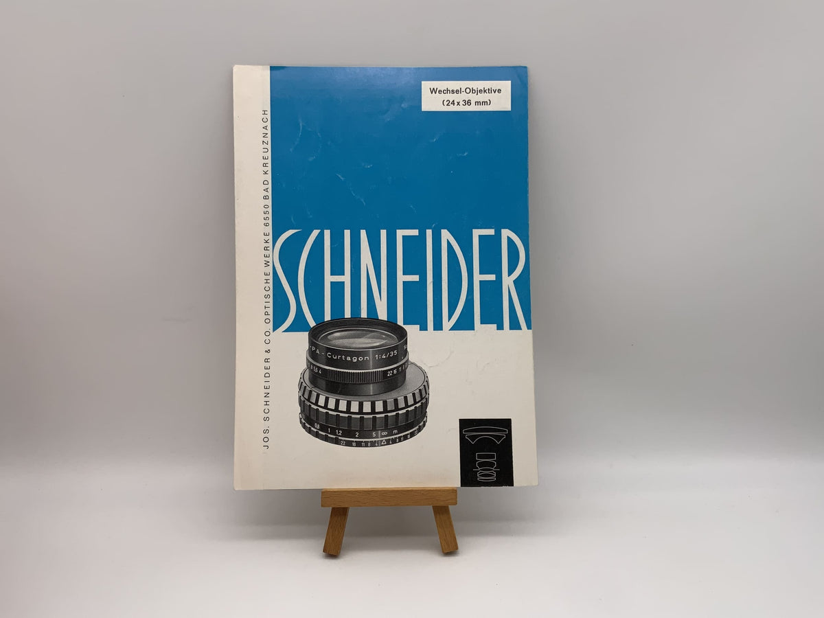 Objectifs interchangeables Schneider Optik Kreuznach (24 x 36 mm) Brochure allemand