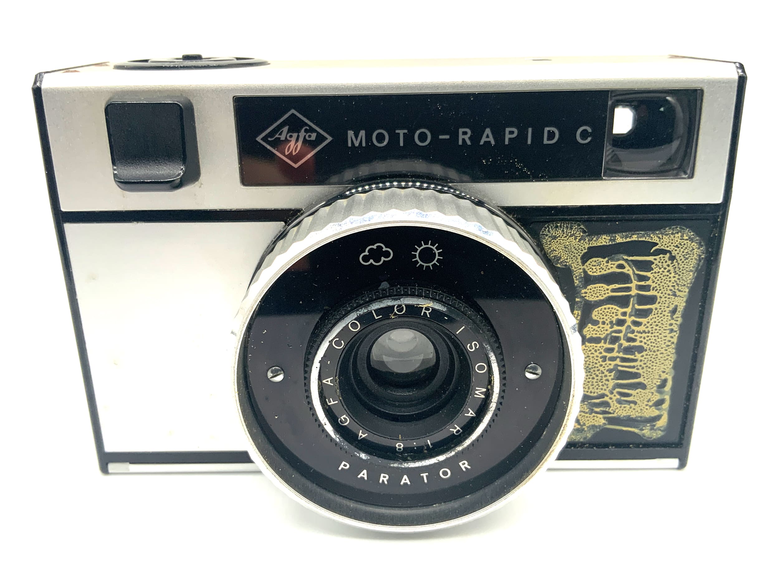 Agfa Motor-Rapid C Sucherkamera mit Color-Isomar 1:8 Parator Analogkamera