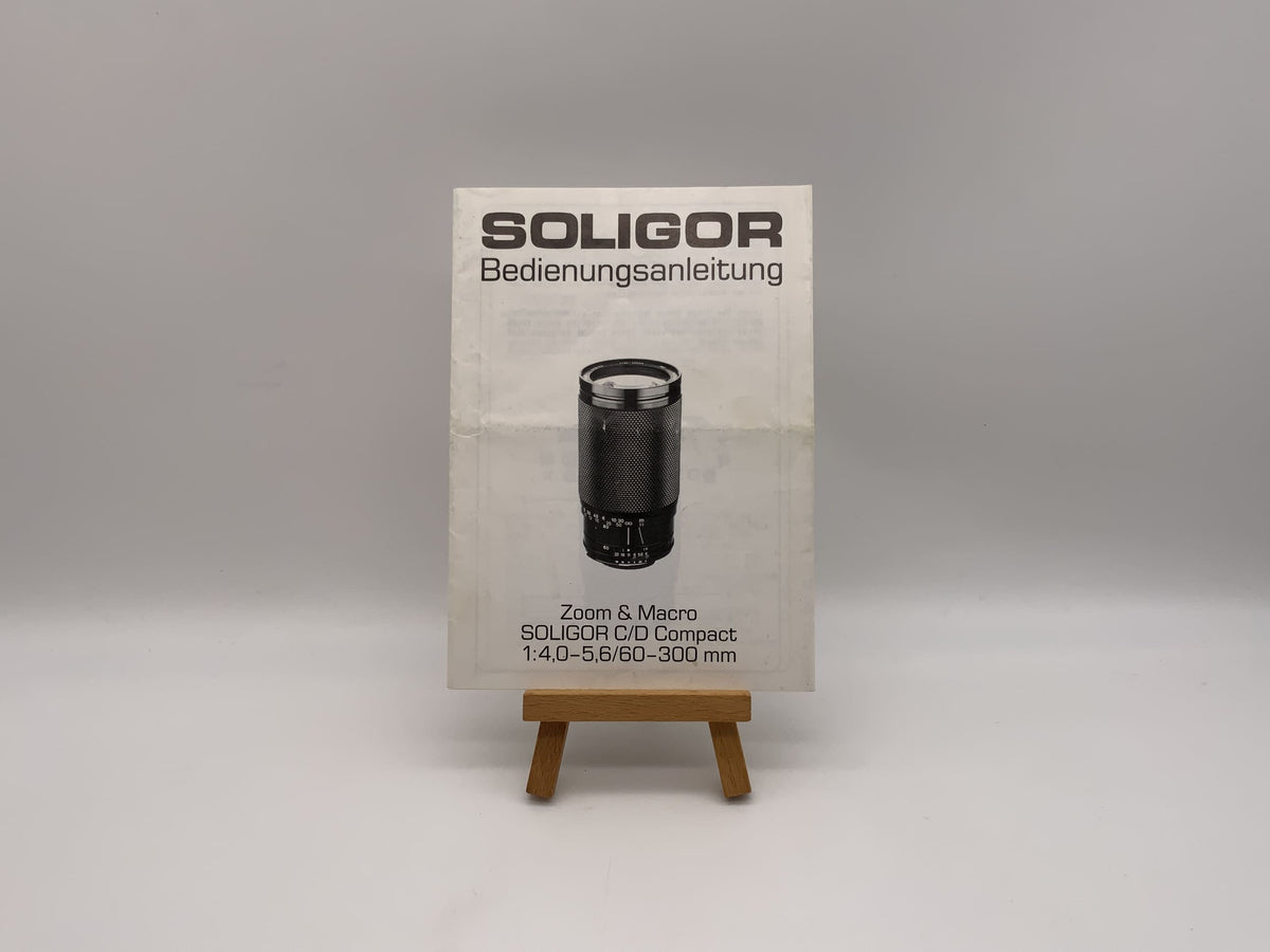 Manuel d'utilisation (allemand) de l'objectif zoom et macro compact Soligor C/D 1:4.0-5.6/60-300mm