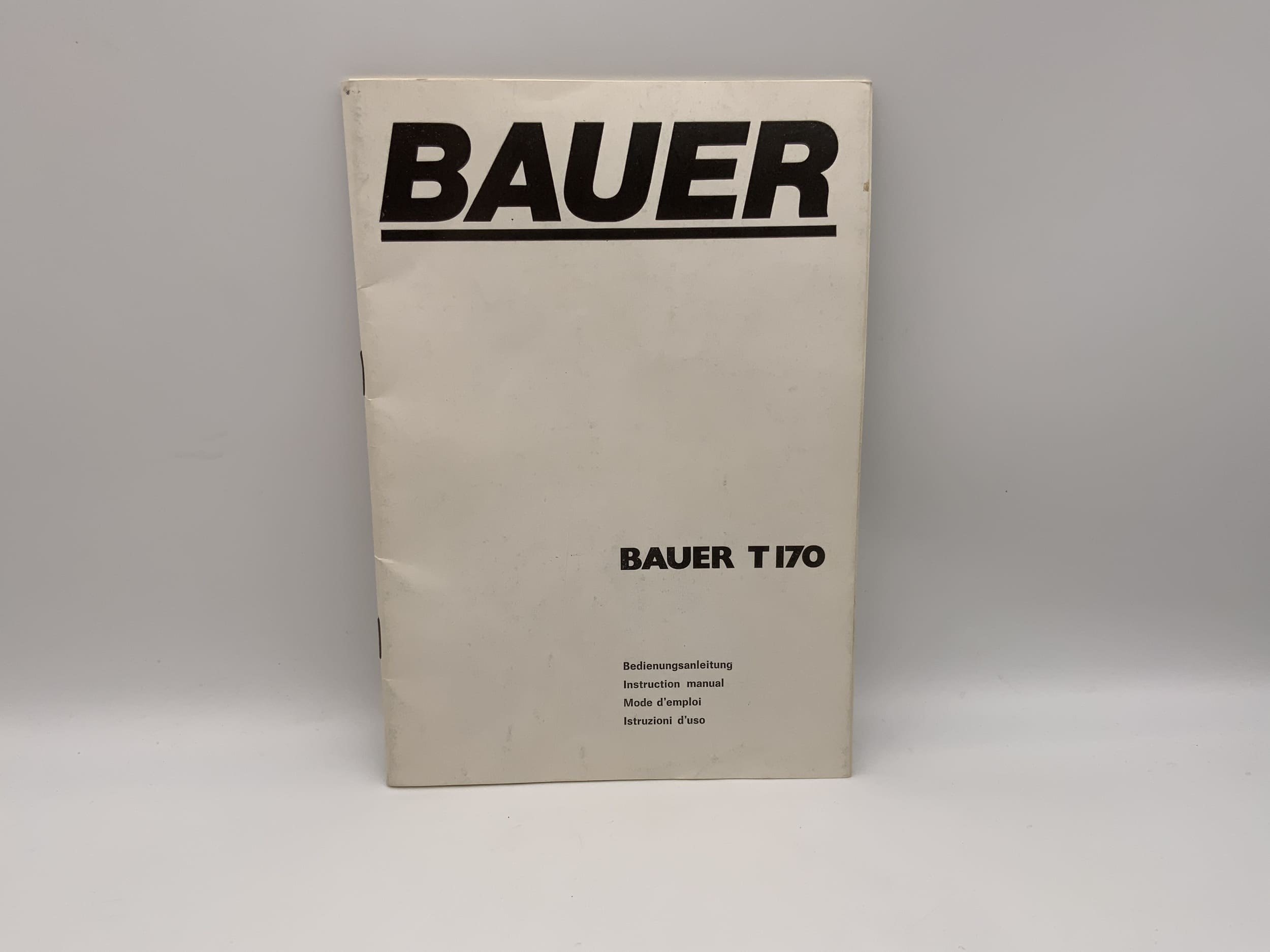 Instructions d'utilisation du Bauer T 170 (allemand)