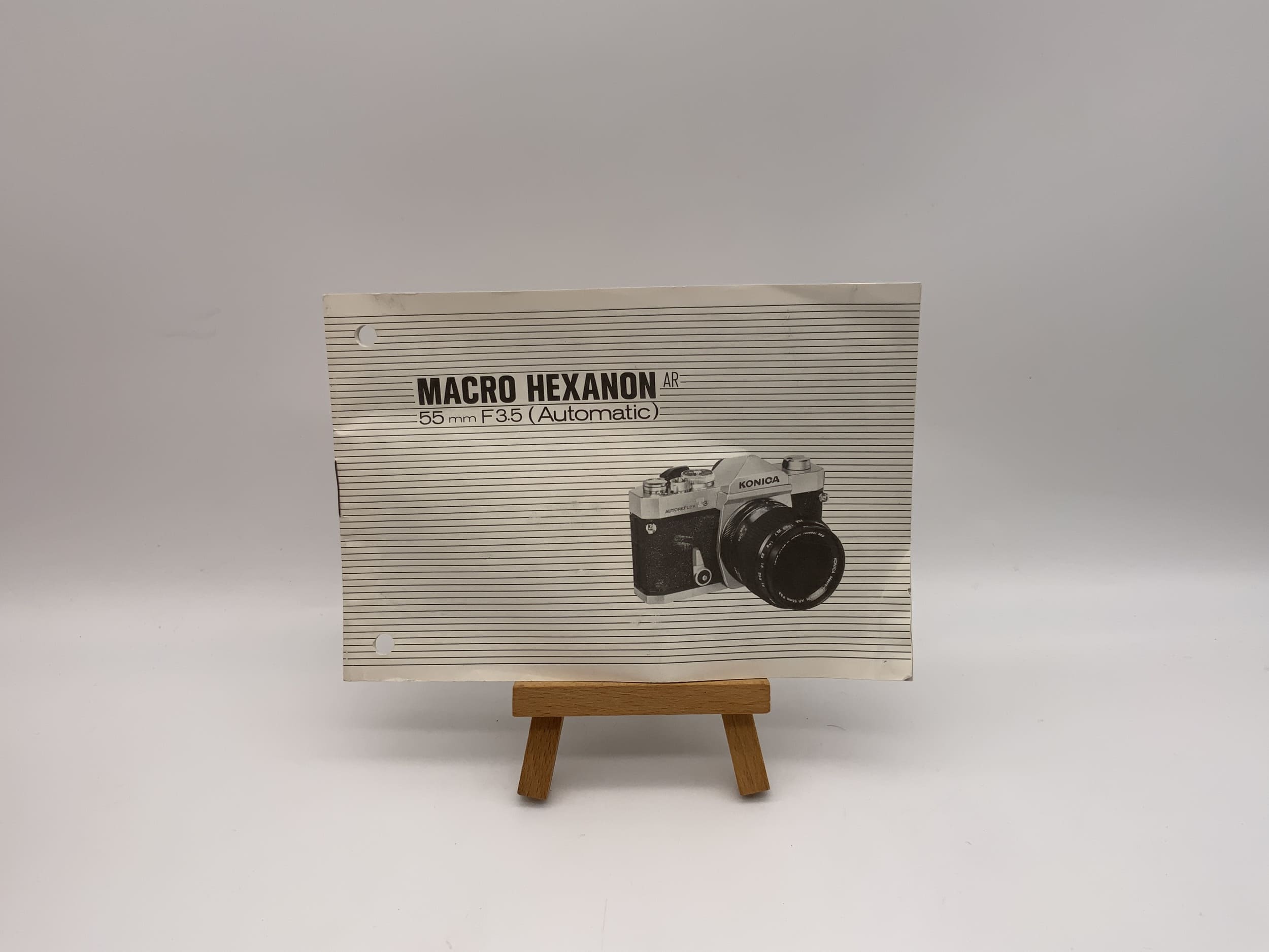 Manuel d'utilisation (allemand) de l'objectif macro Konica Hexanon 55mm F3.5 (automatique)