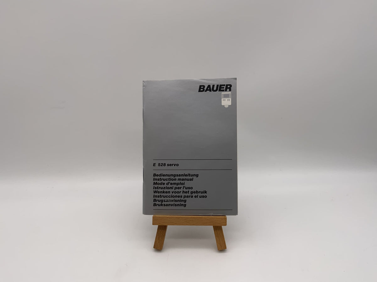 Instructions d'utilisation du servomoteur Bauer E 528 (allemand)