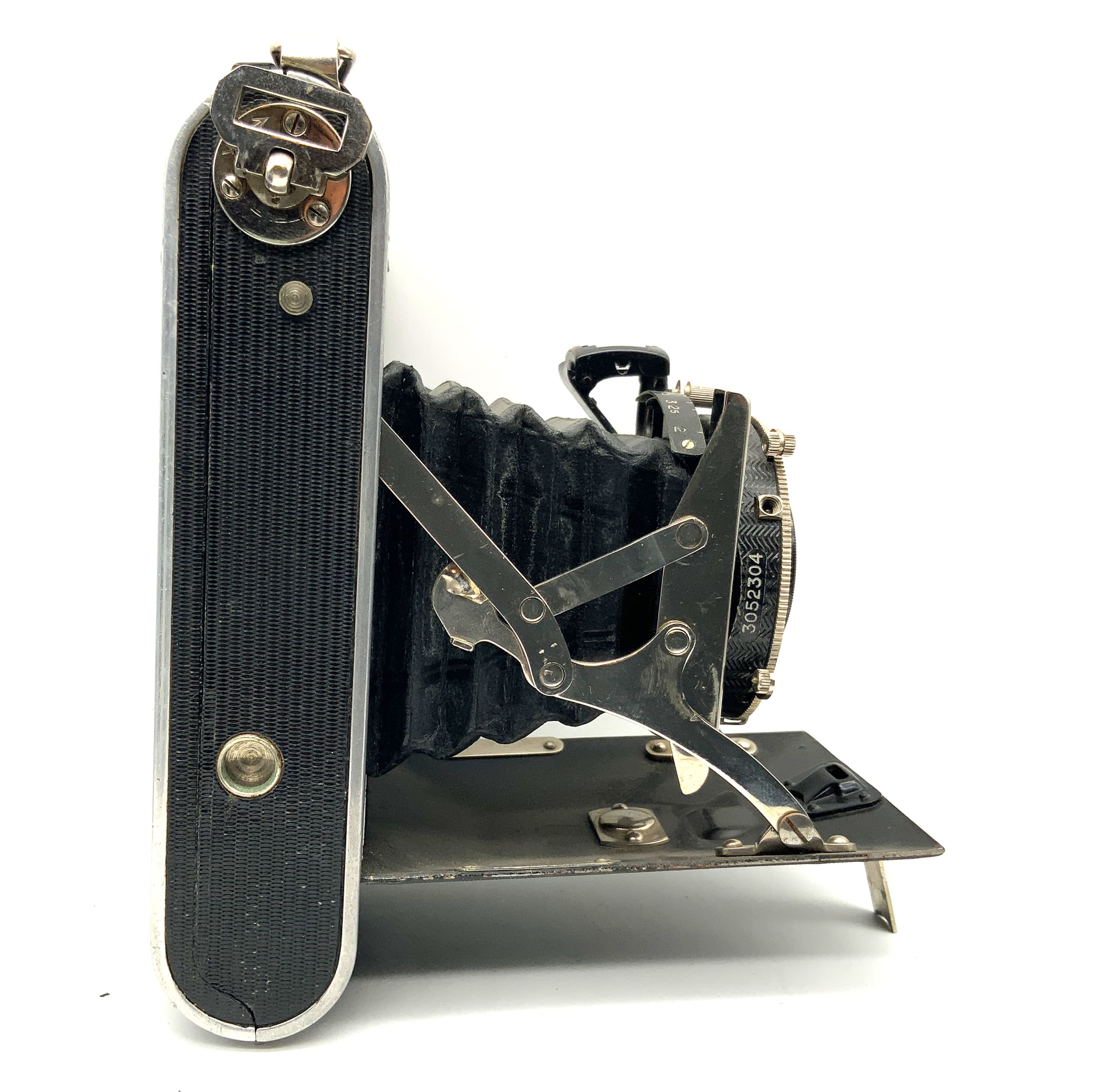 Ihagee Klappkamera mit Carl Zeiss Tessar 10,5cm 1:4,5 6x9 Compur Analogkamera