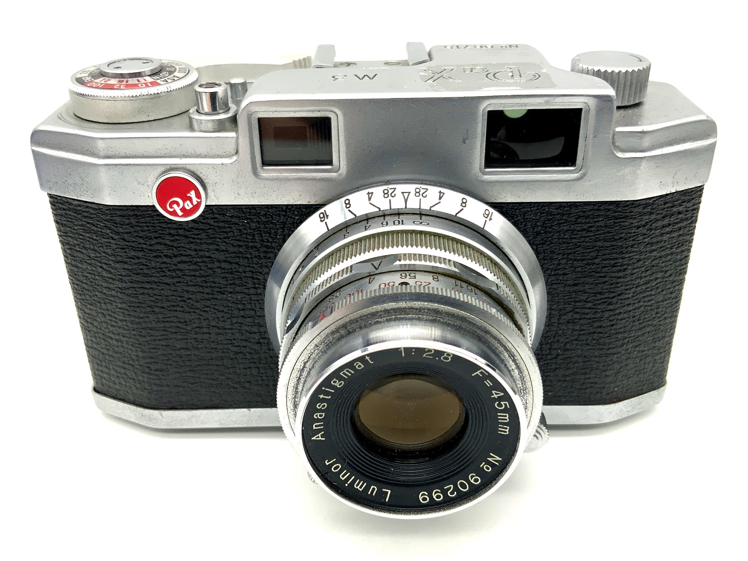 PaX M3 Messsucherkamera mit Luminor Anastigmat 45mm 1:2.8 Analogkamera