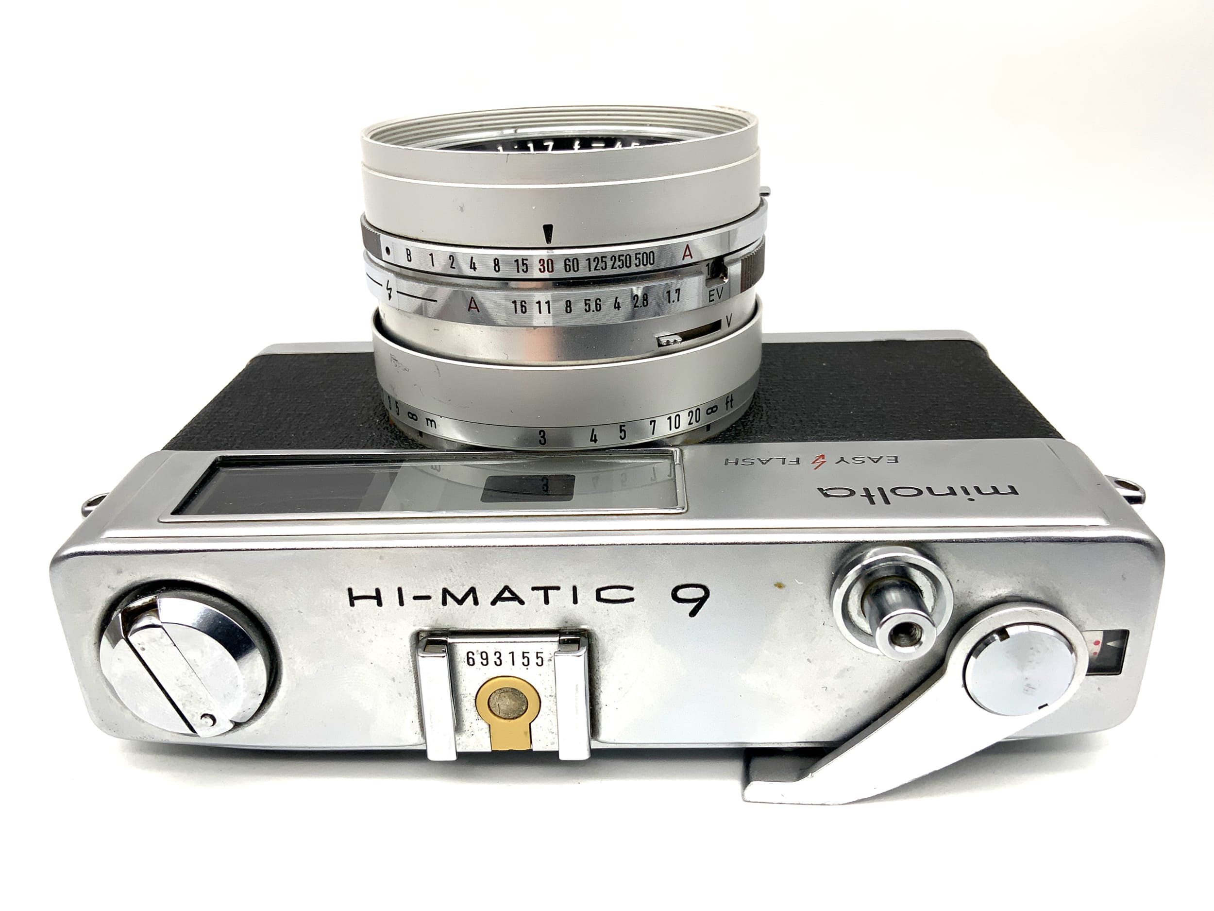 Minolta Hi-Matic 9 Messsucherkamera mit Rokkor-PF 45mm 1:1.7 Analogkamera