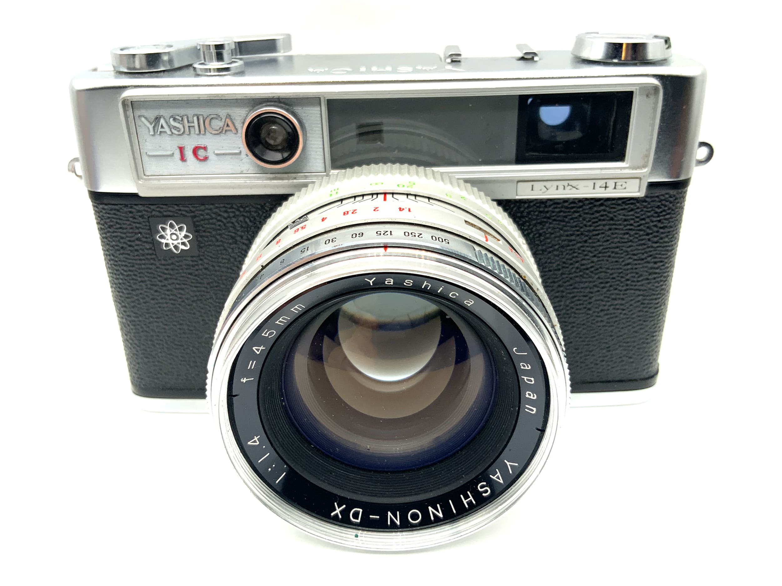 Yashica IC Lynx-14E Messsucherkamera mit Yashinon-DX 45mm 1:1.4 Analogkamera