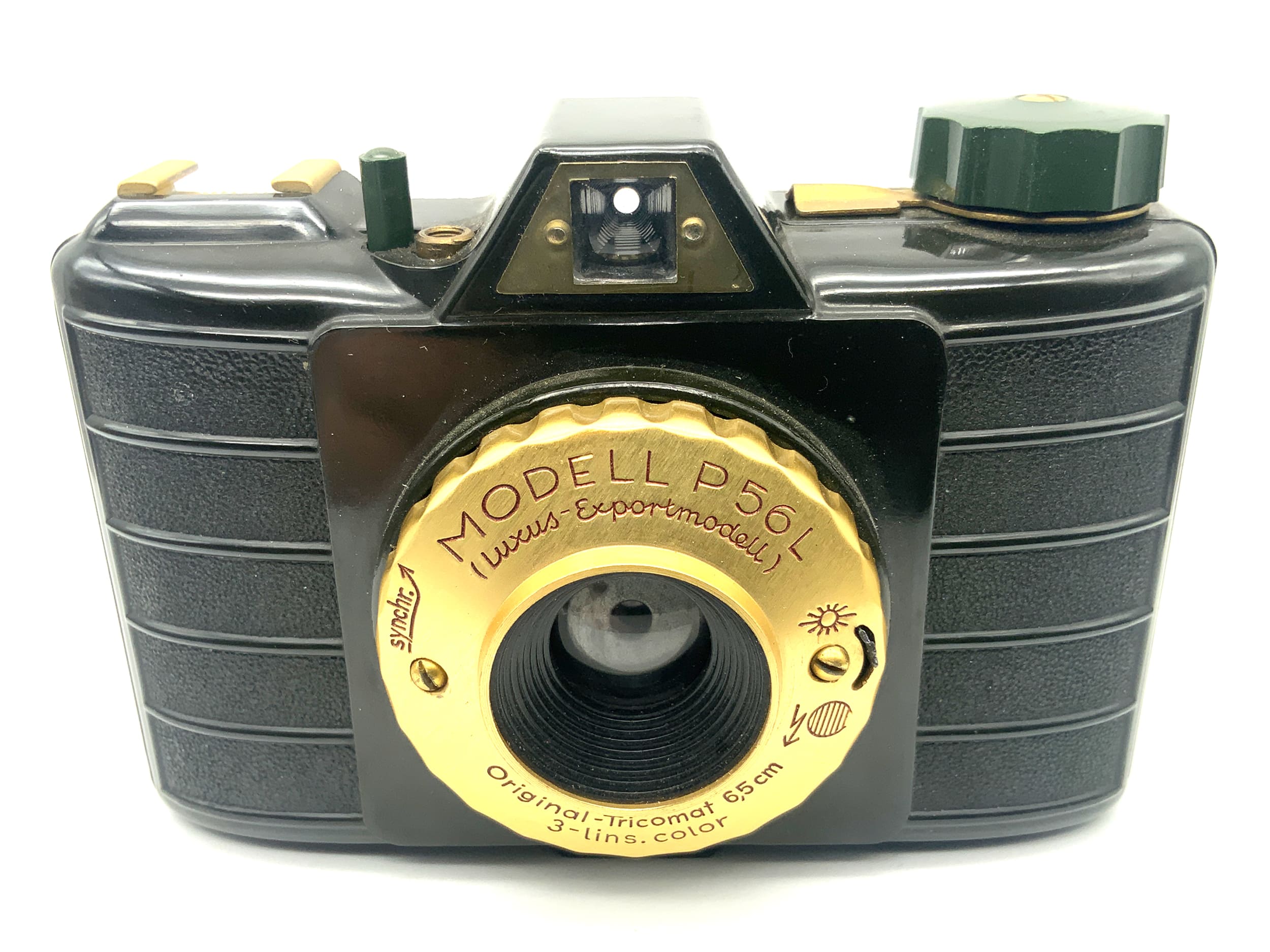 Pouva Model P56L Luxus Exportmodell Sucherkamera mit Tricomat 6,5cm Analogkamera