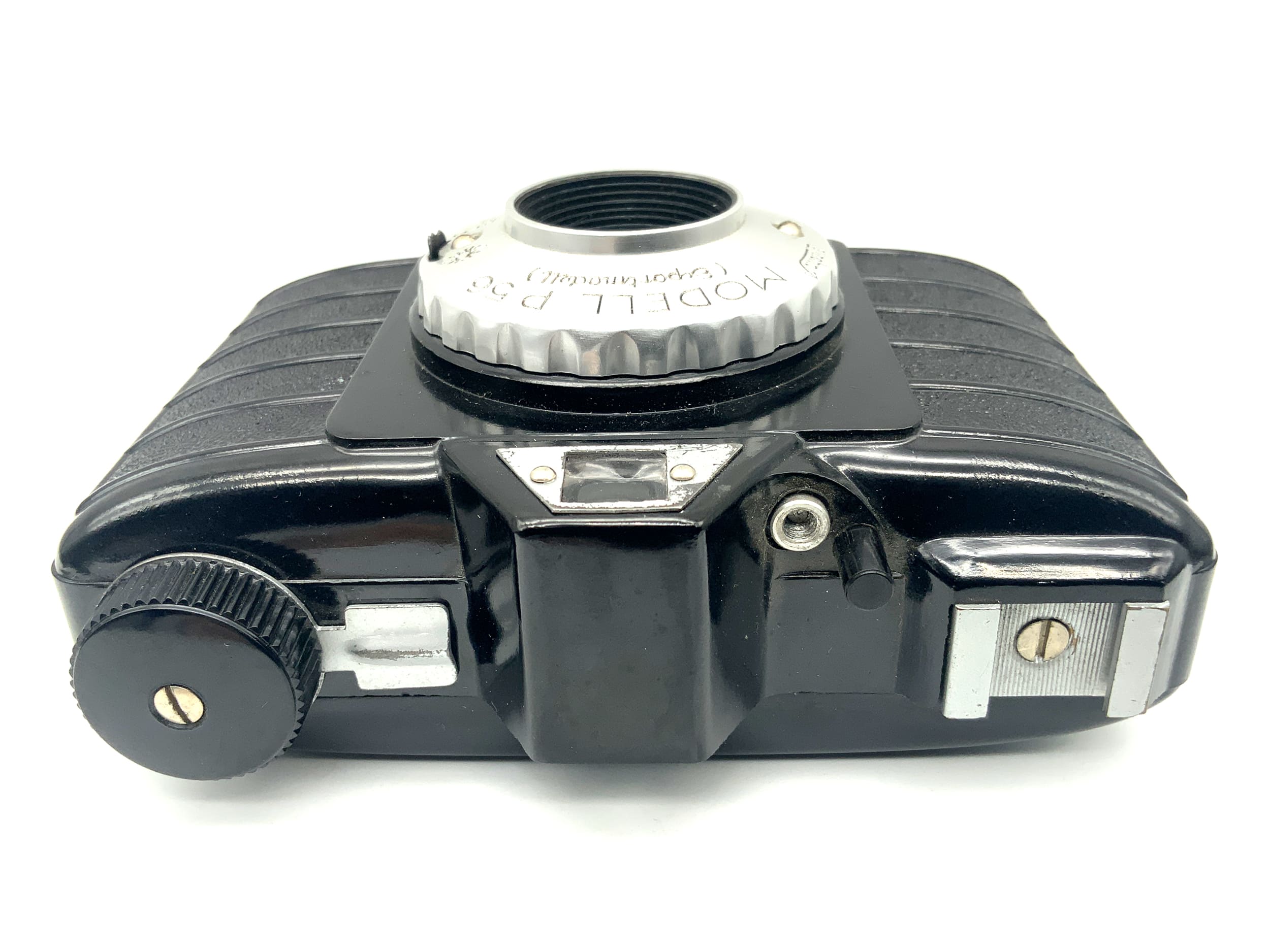 Pouva Model P56 Exportmodell Sucherkamera mit Tricomat 6,5cm Analogkamera