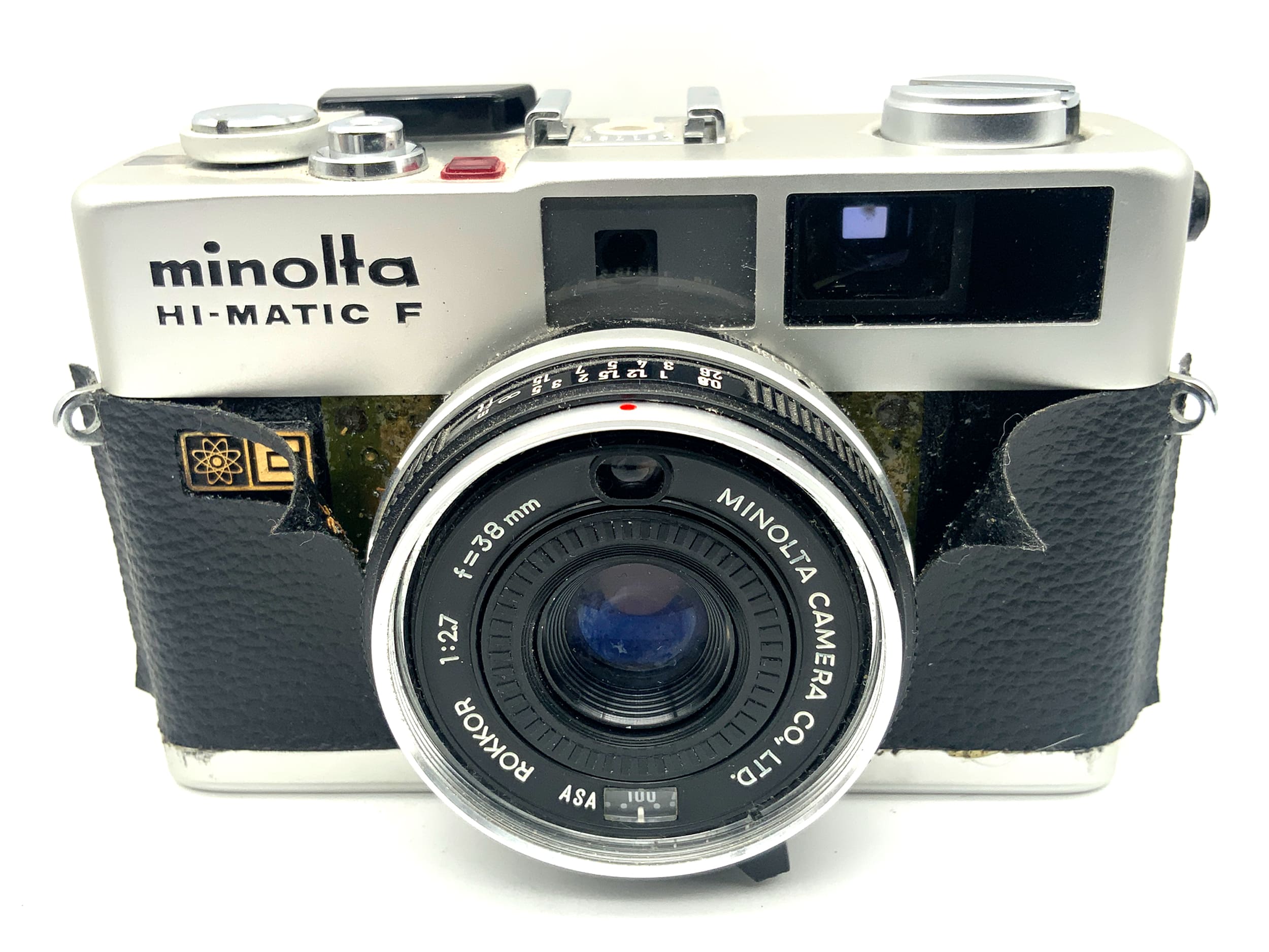 Minolta HI-Matic F Messsucherkamera mit Rokkor 38mm 1:2,7 Analogkamera