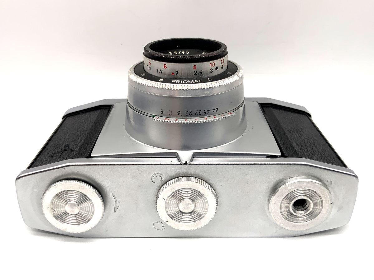 Pentacon Pentona II Sucherkamera mit Meyer Optik Trioplan 1:3,5 45mm Priomat