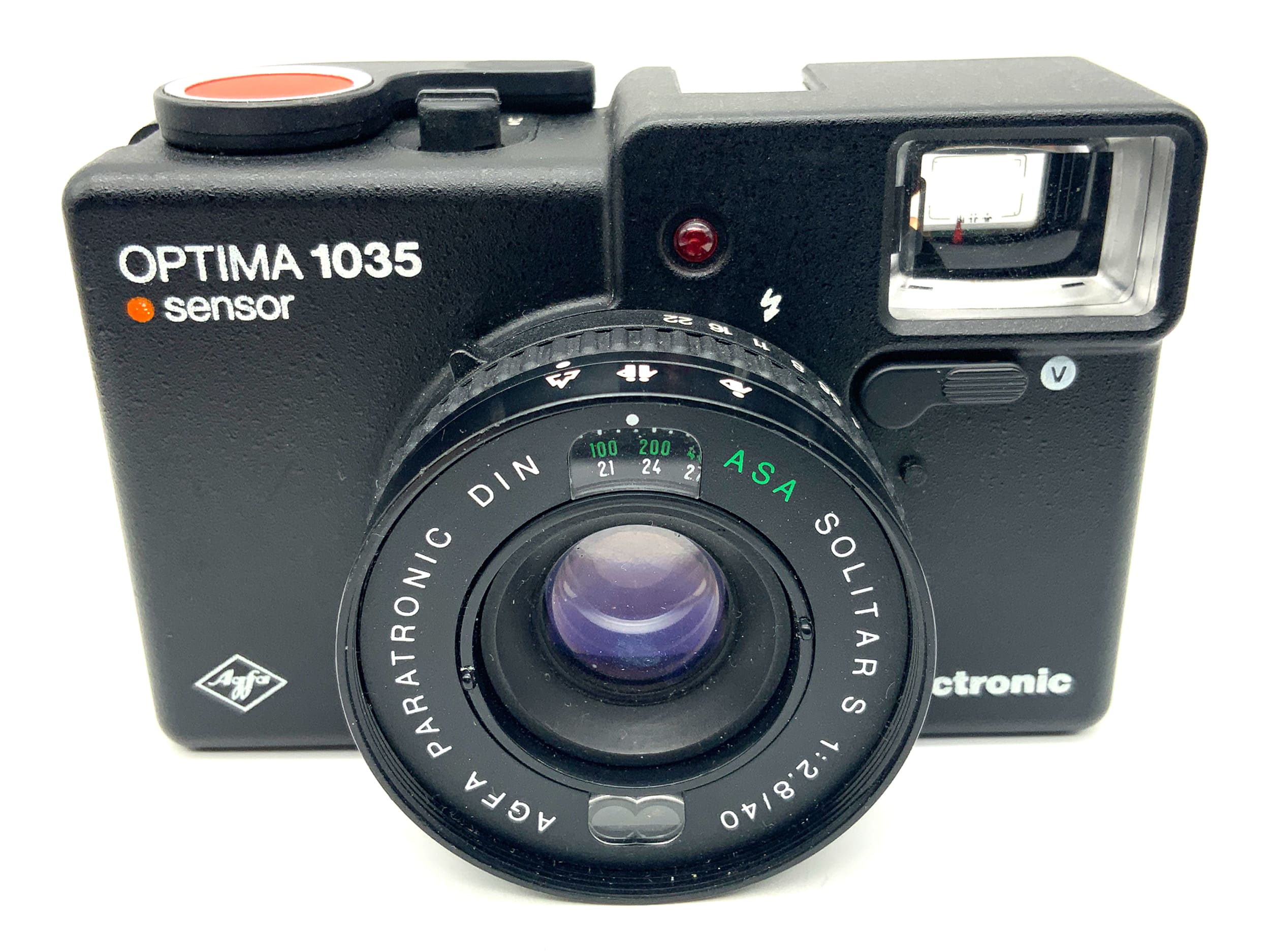 Agfa Optima 1035 Sensor Sucherkamera mit Solitar S 40mm 1:2,8 Analogkamera
