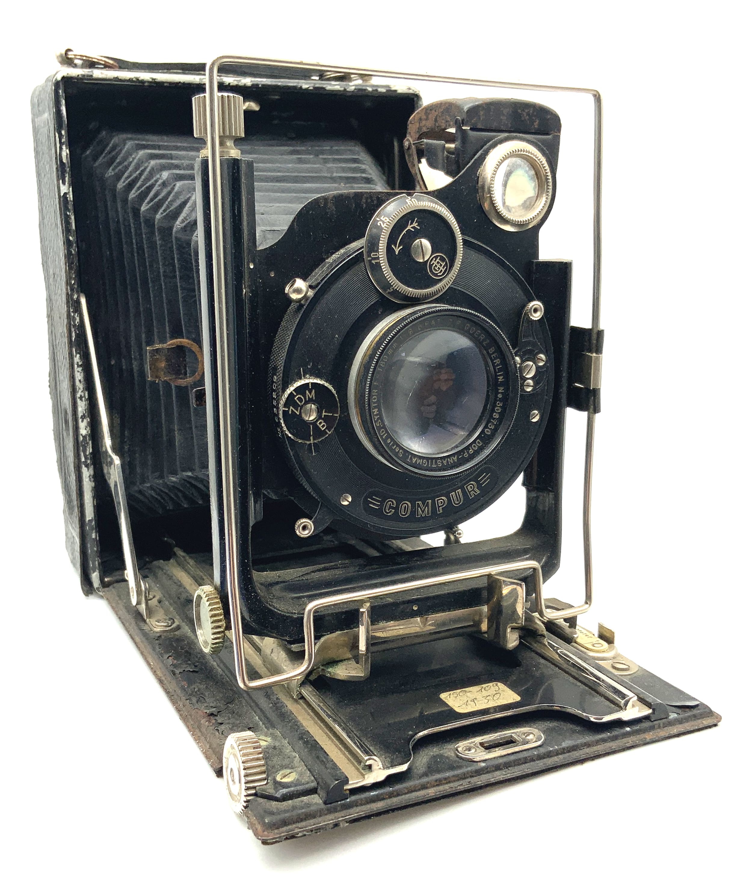 Plattenkamera mit C.P. Goerz berlin Doppelanastigmat Syntor 180mm 1:6.5