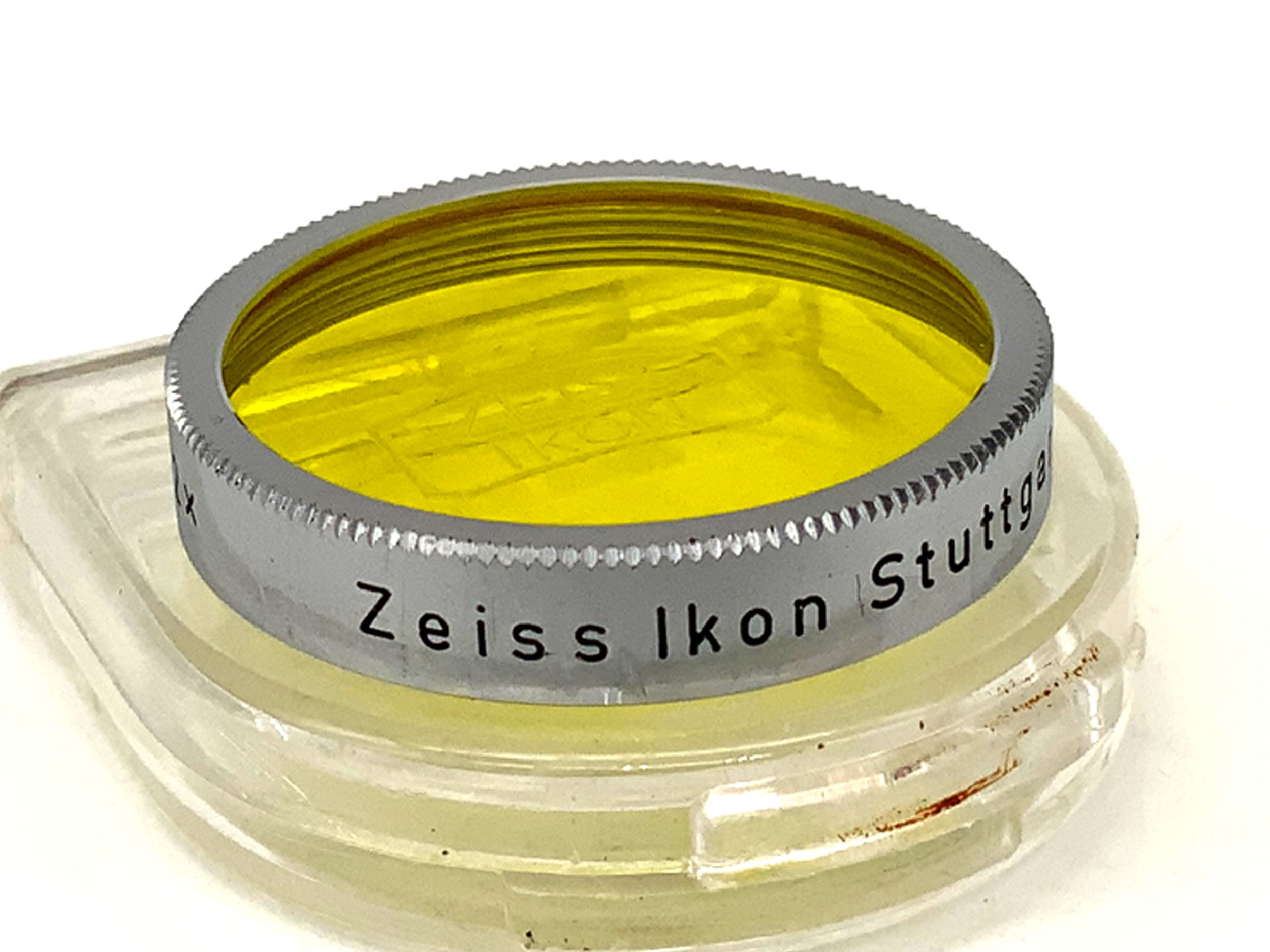 Zeiss Ikon Farbfilter S 27 G 2x gelb yellow 352 im Etui Filter 27mm Kreisförmig