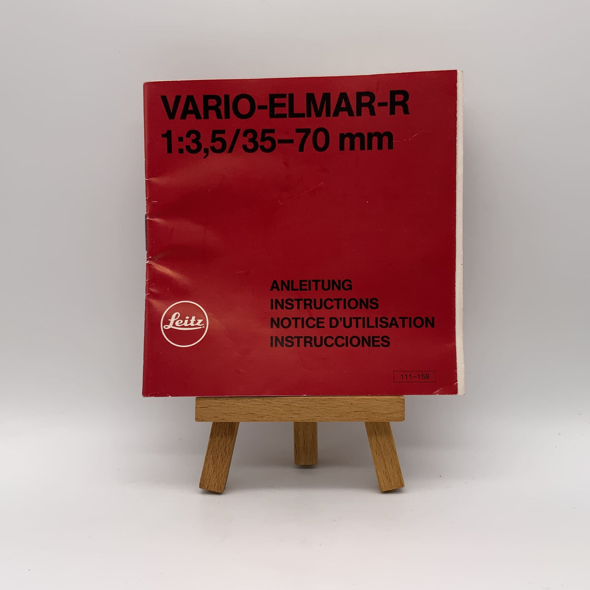 Leitz Vario Elmar-R 1:3.5/35-70mm 111-158 Leica Operating Instructions German