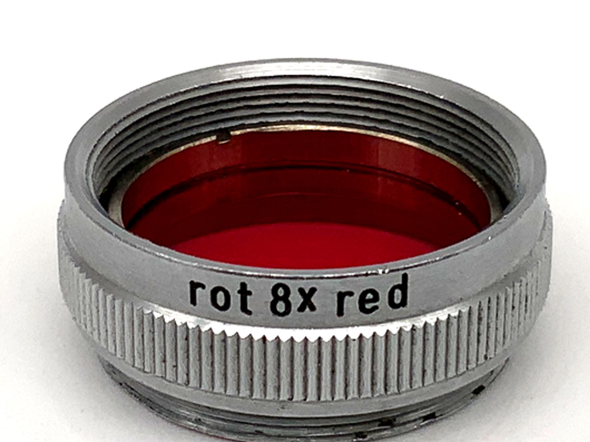 Farbfilter rot 8x red Filter 20mm Kreisförmig Filtergewinde