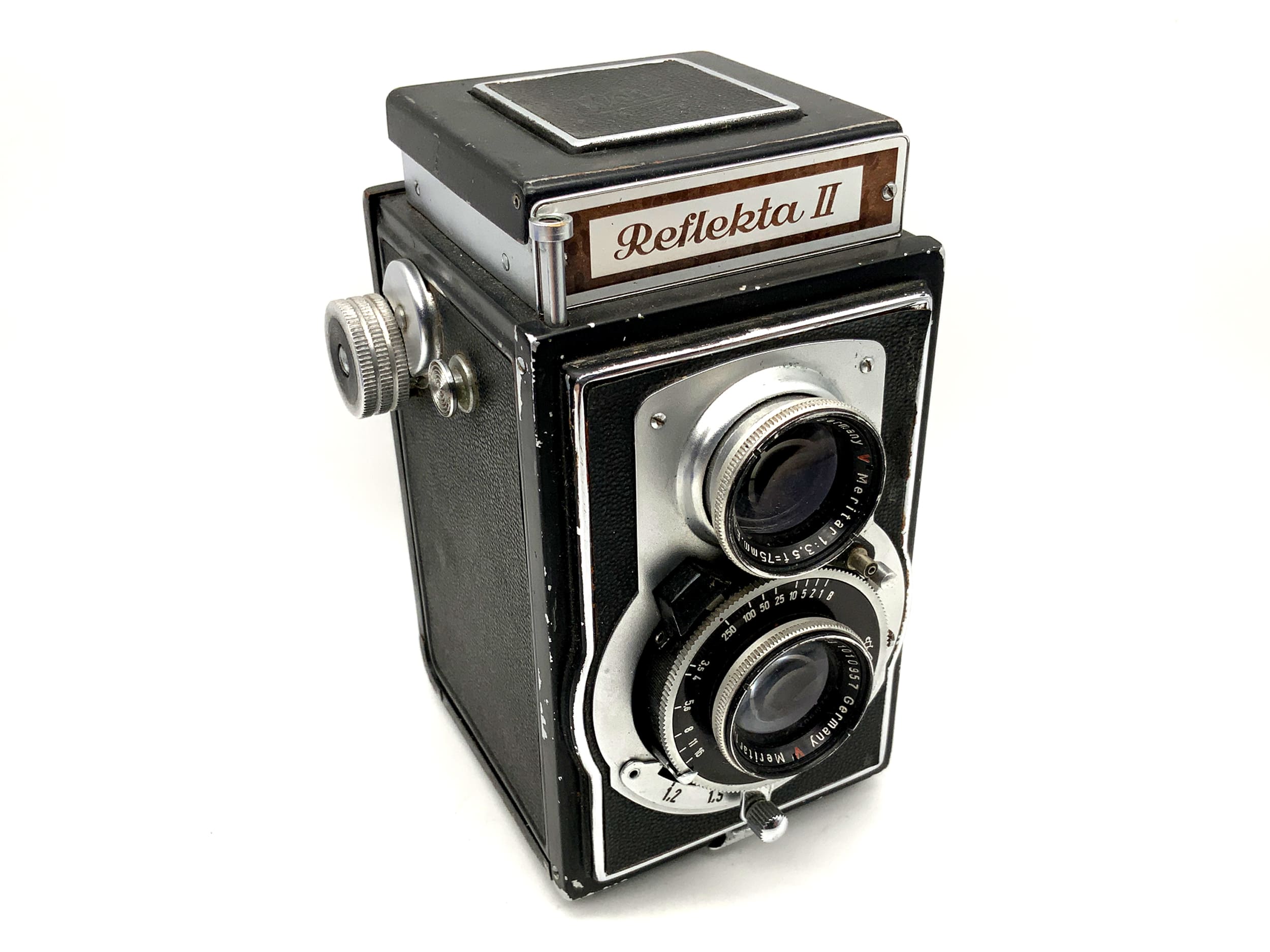 Welta Reflekta II TLR mit E. Ludwig Meritar 1:3,5 f=75mm Vebur zweiäugig