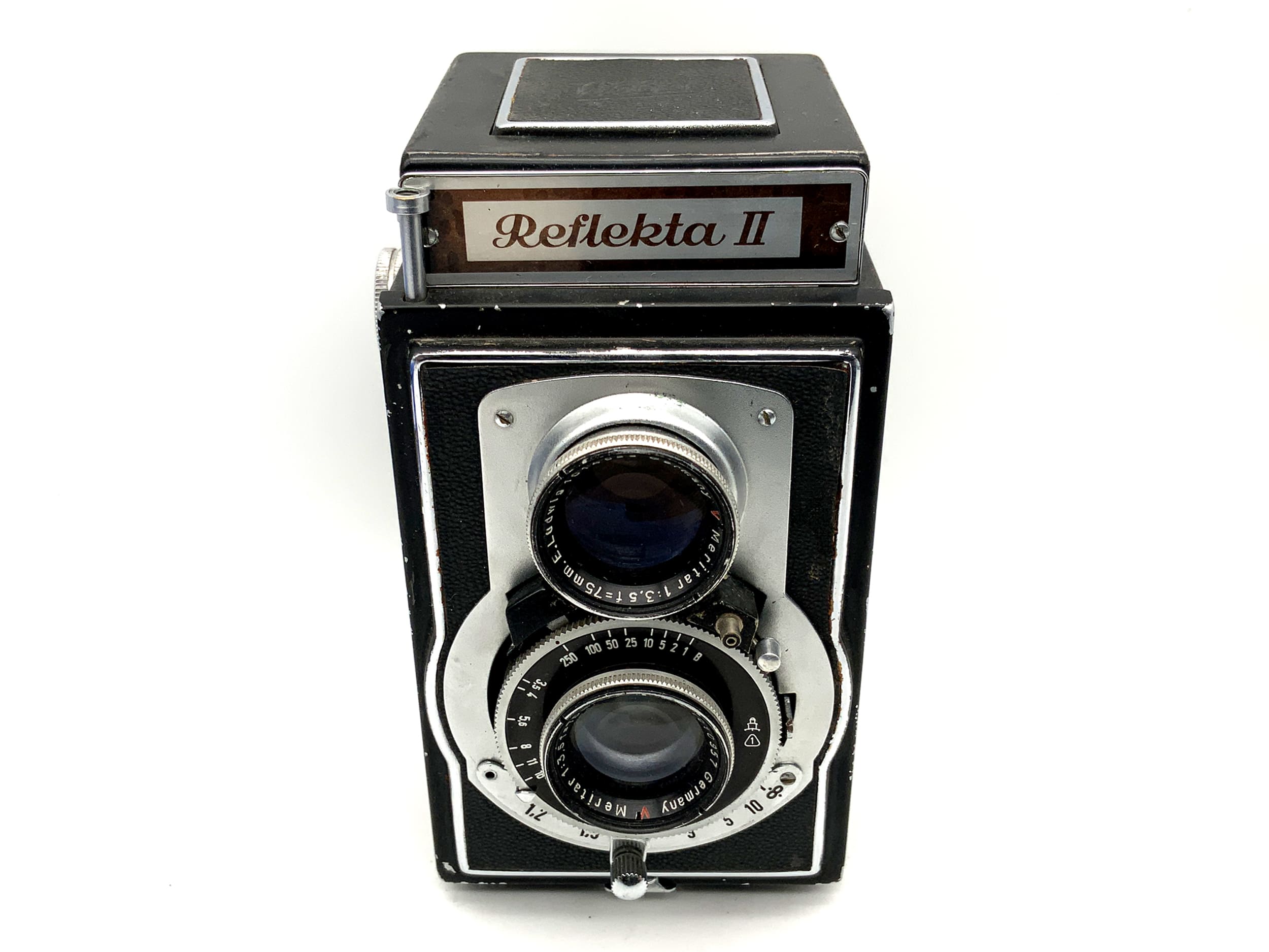 Welta Reflekta II TLR mit E. Ludwig Meritar 1:3,5 f=75mm Vebur zweiäugig