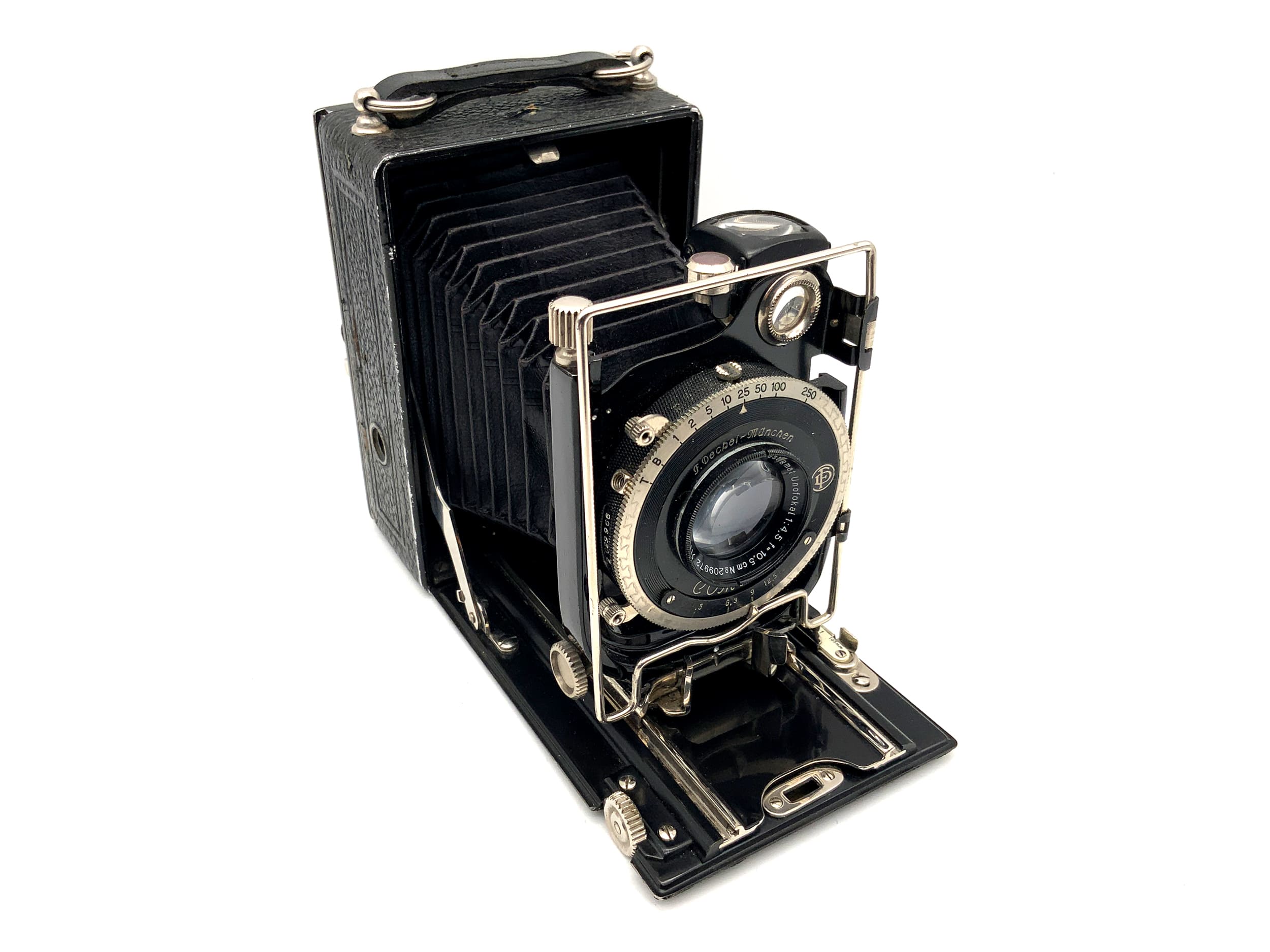 Welta Plattenkamera mit Steinheil Doppelanastigmat Unofokal 1:4,5 f=10,5cm