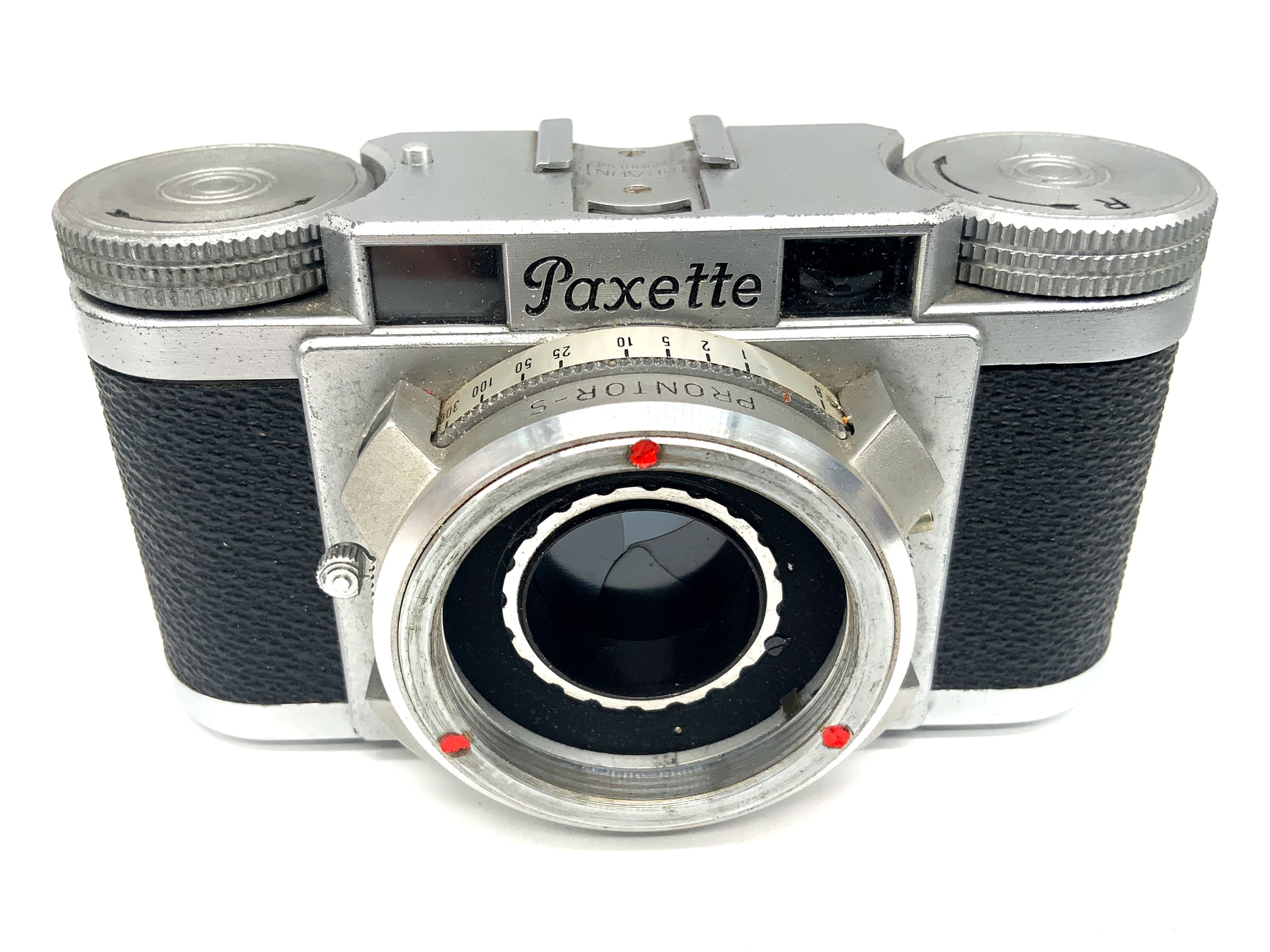 Braun Nürnberg Paxette Sucherkamera mit M39 Pronto-S Kompaktkamera Analogkamera