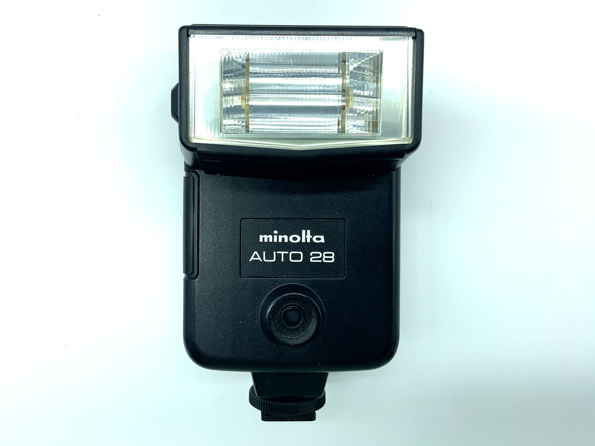Minolta Auto 28 Blitzgerät Mittelkontakt universal Kamera Blitz Flash