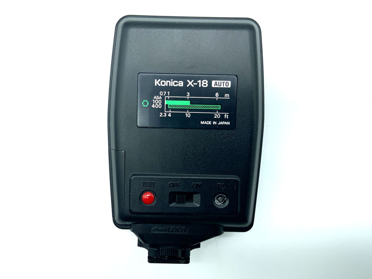 Konica X-18 Auto electronic flash Blitzgerät für FS-1, FC-1, FP-1 Kamera Blitz