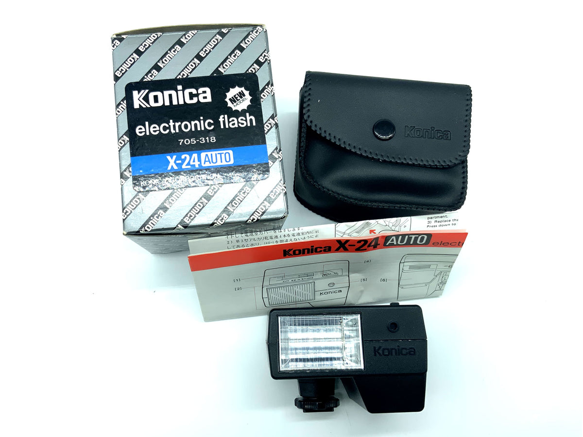 Konica X-24 Auto electronic flash Blitzgerät in OVP für FS-1, FC-1, FT-1 Blitz