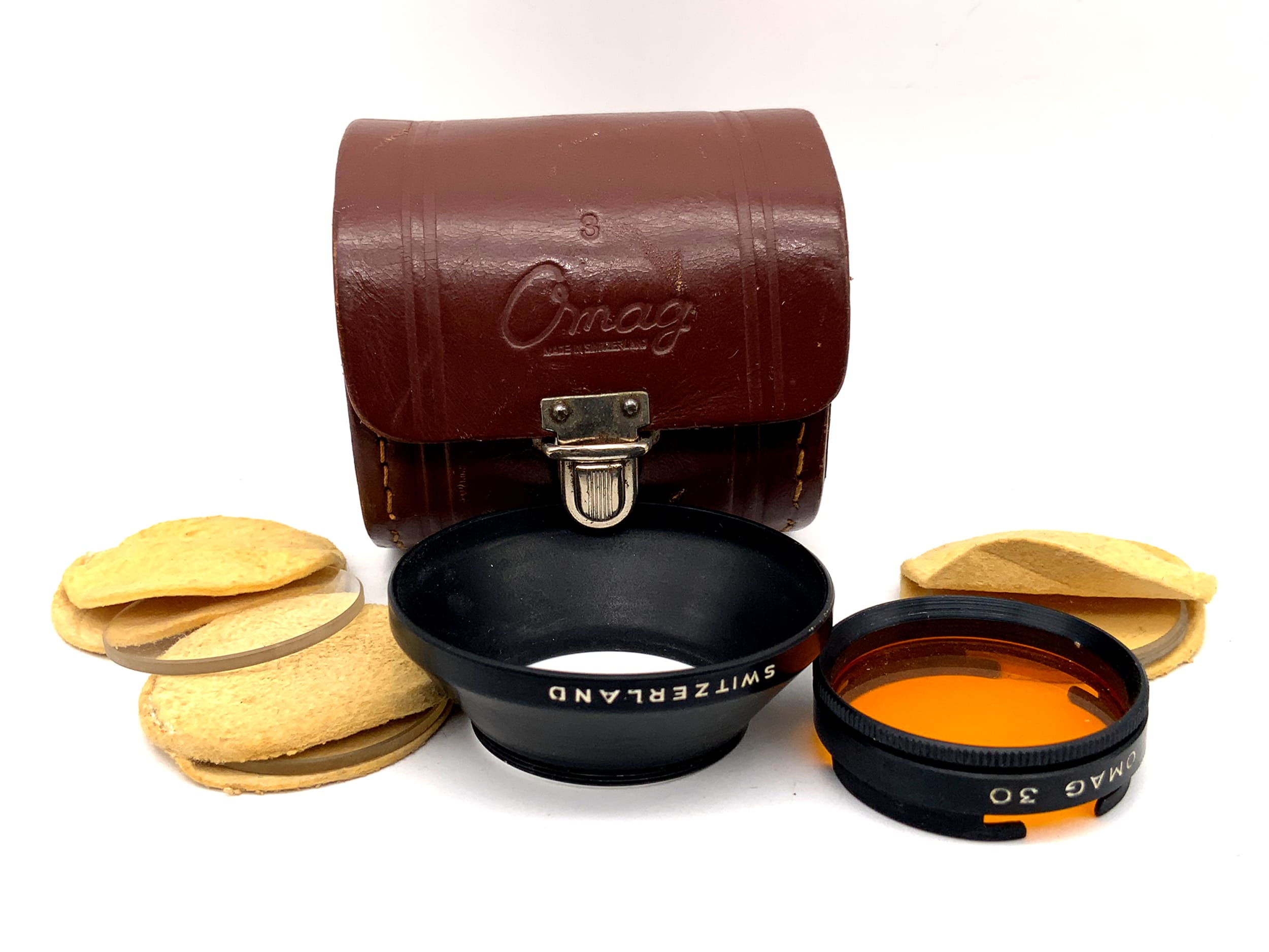 Omag W 3/30 Close-Up + Orange Filter Gegenlichtblende Set für Leica Sonnenblende