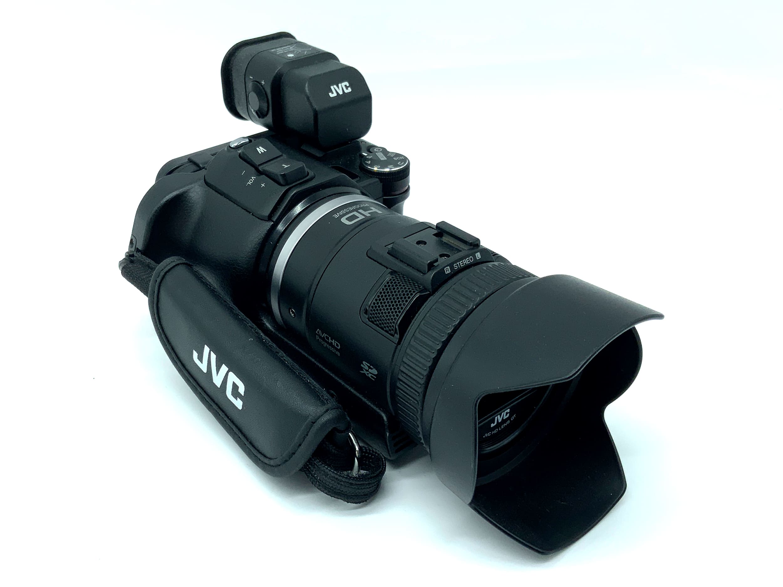 JVC GC-PX100BE Camcorder mit 3.76-37.6mm 1:1.2 Videokamera mit Akku