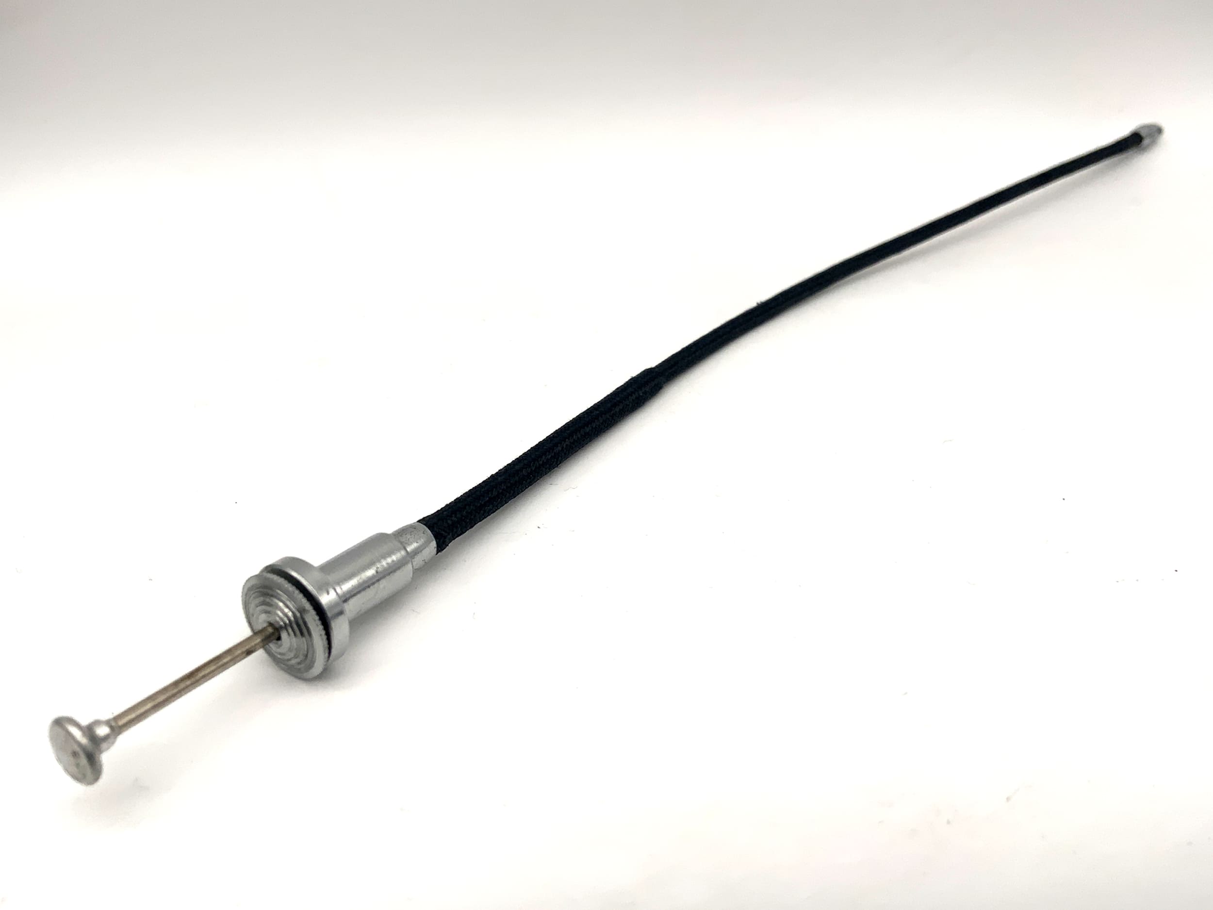 Büttner ca.21cm Drahtauslöser schwarz mit Feststeller Kabelauslöser