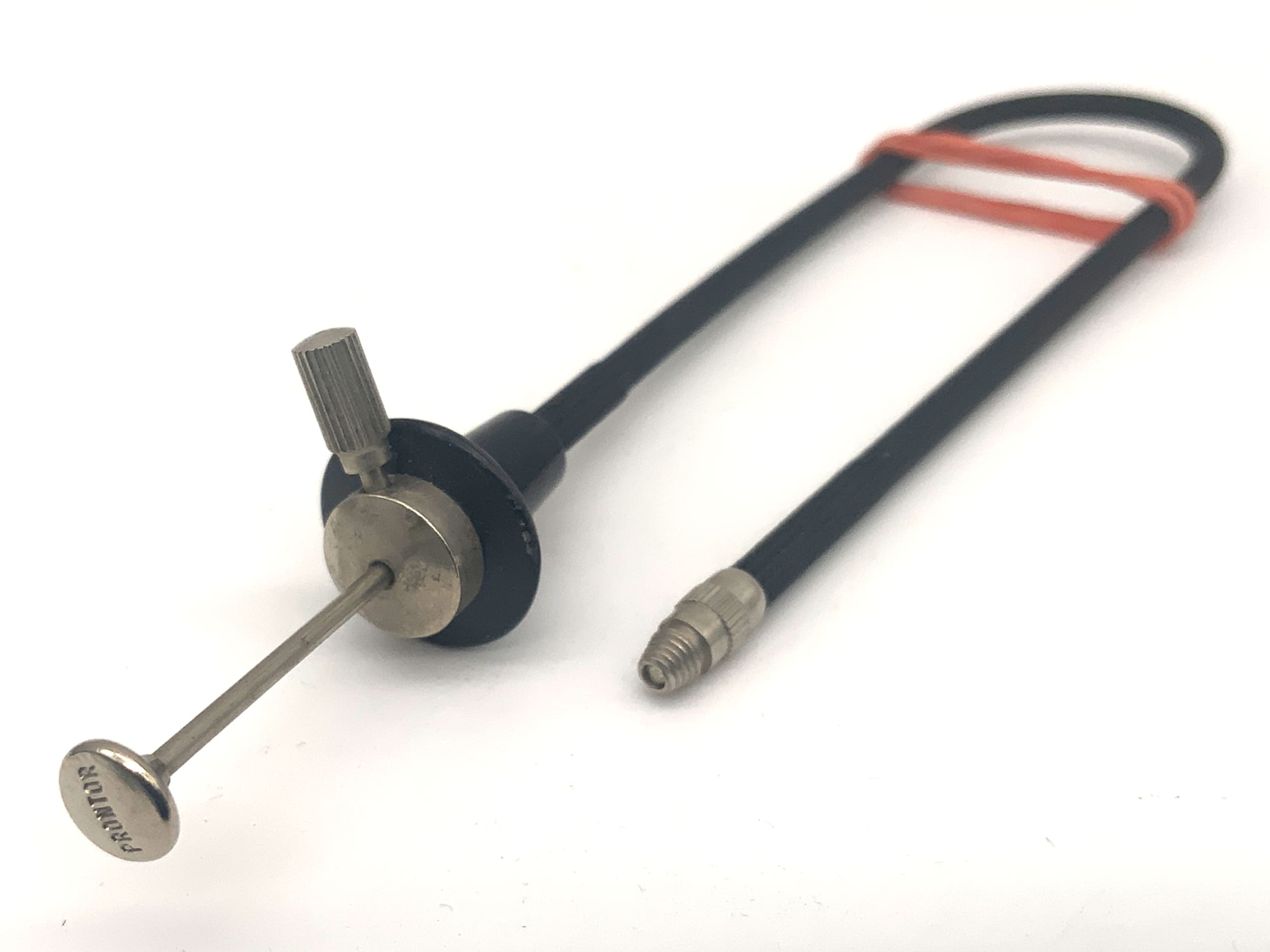 Prontor AGC ca.22-23cm Drahtauslöser schwarz mit Feststeller Kabelauslöser