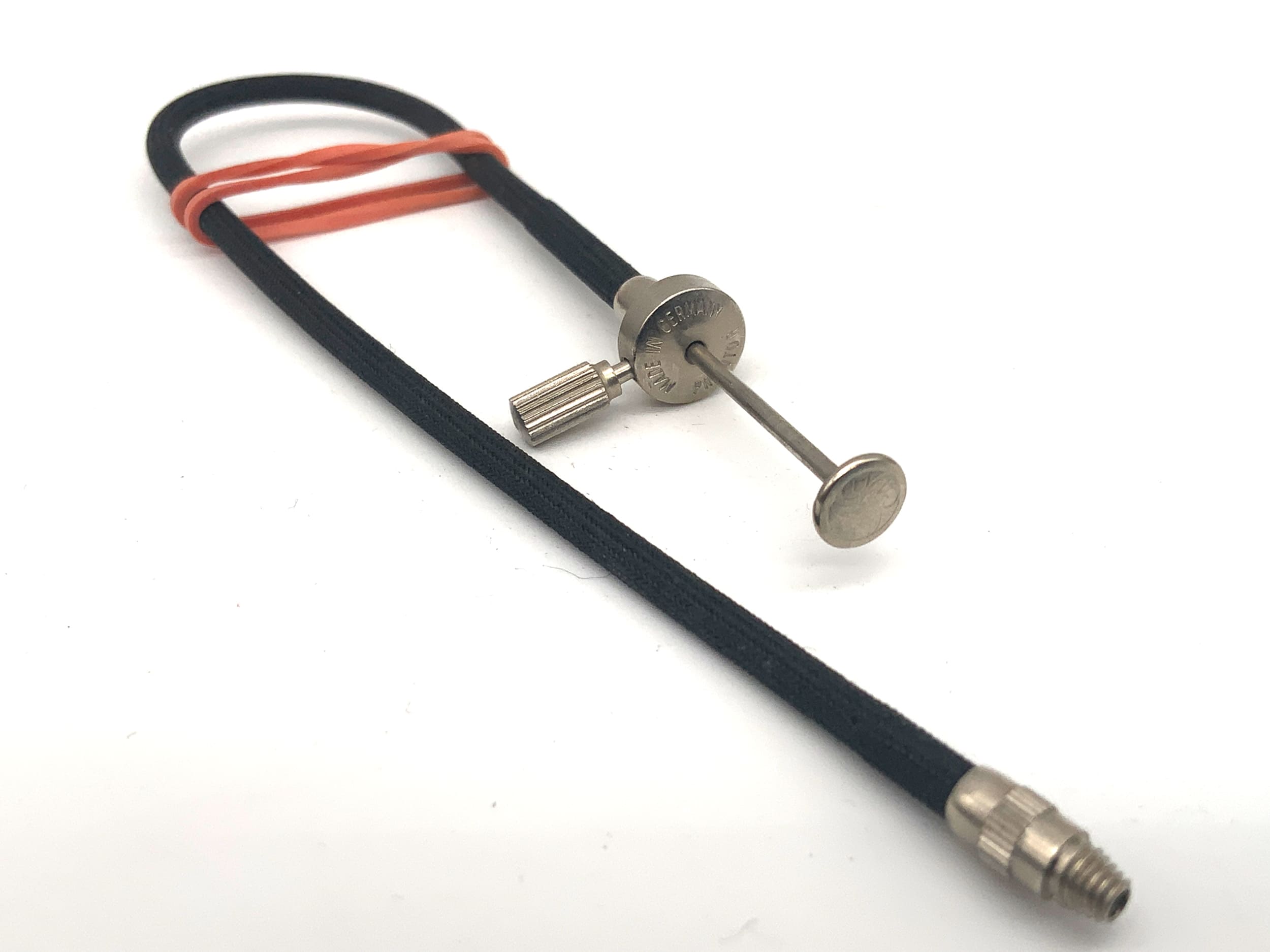 Prontor AGC ca.22-23cm Drahtauslöser schwarz mit Feststeller Kabelauslöser