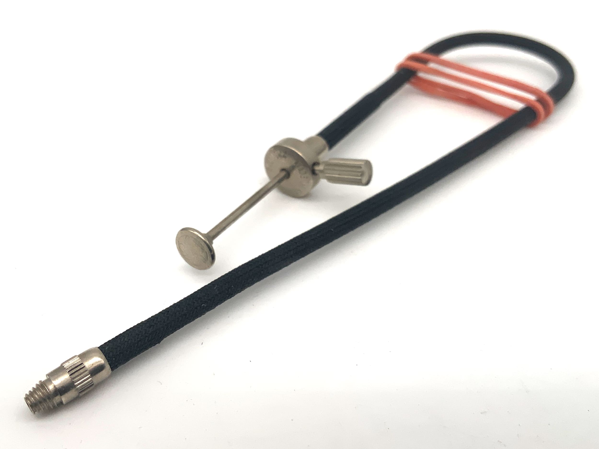 Prontor AGC ca.22-23cm Drahtauslöser schwarz mit Feststeller Kabelauslöser