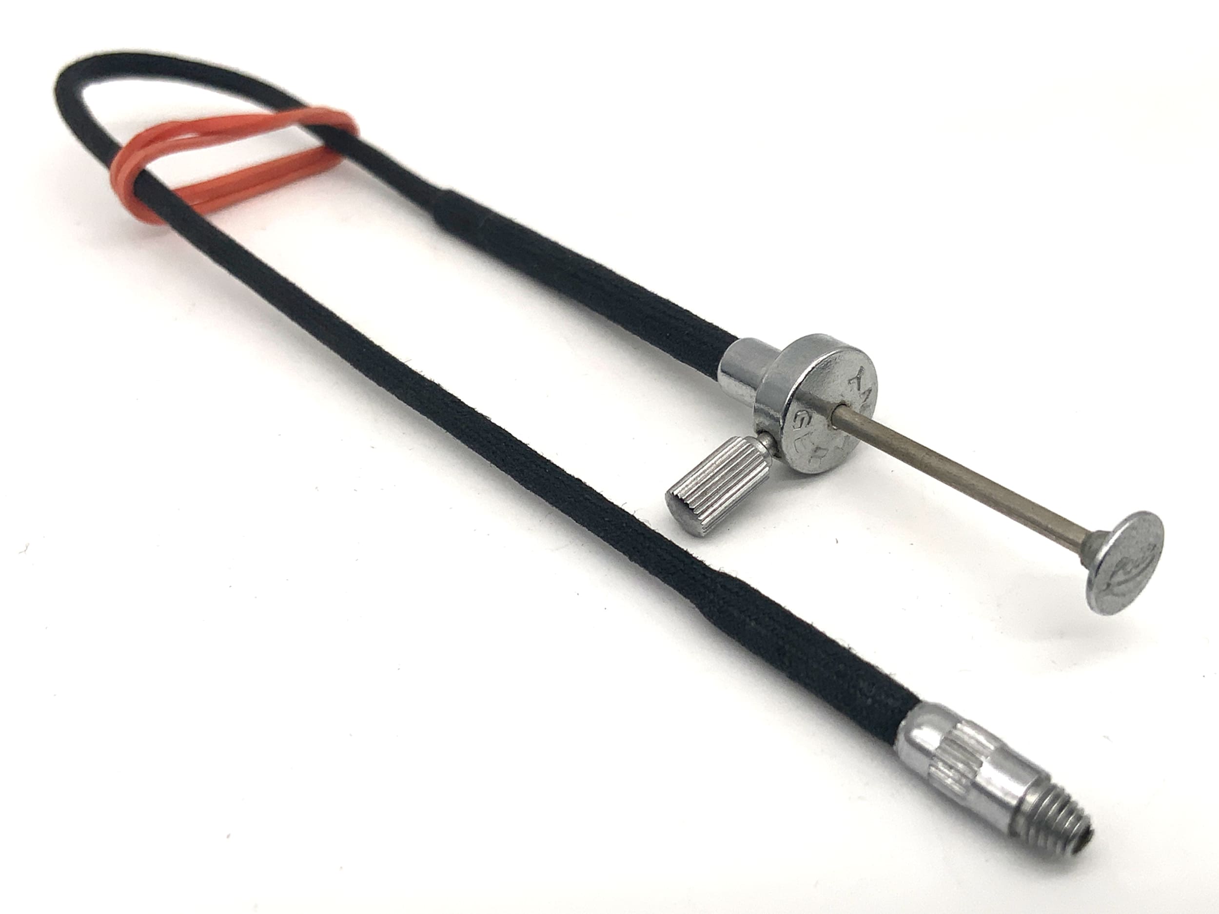 Leitz Leica ca.25cm Drahtauslöser schwarz mit Feststeller Kabelauslöser