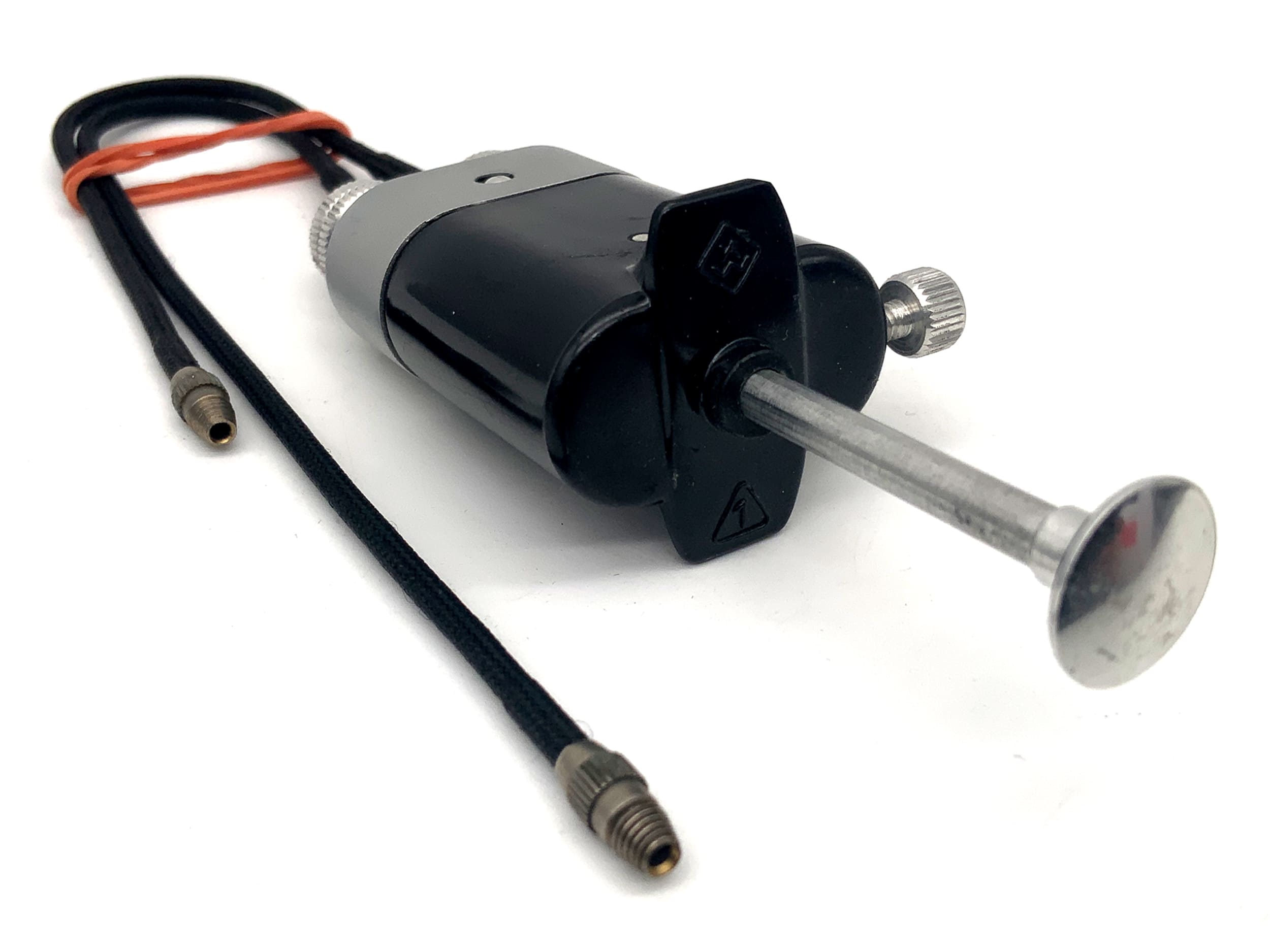 KW ca.17/22cm Doppeldrahtauslöser schwarz mit Feststeller Kabelauslöser