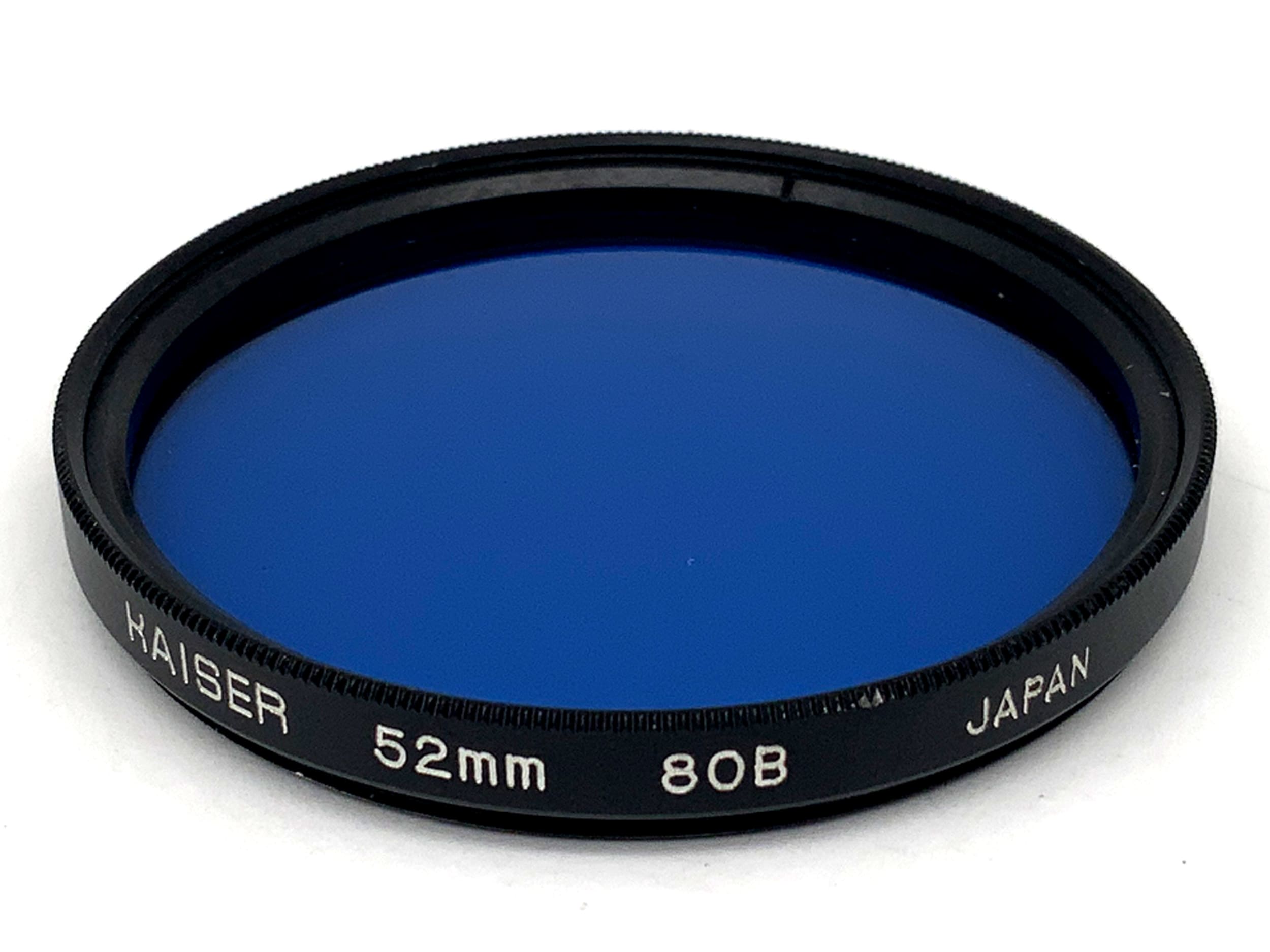 Kaiser Farbfilter blau/blue 80B Filter 52mm Kreisförmig Filtergewinde