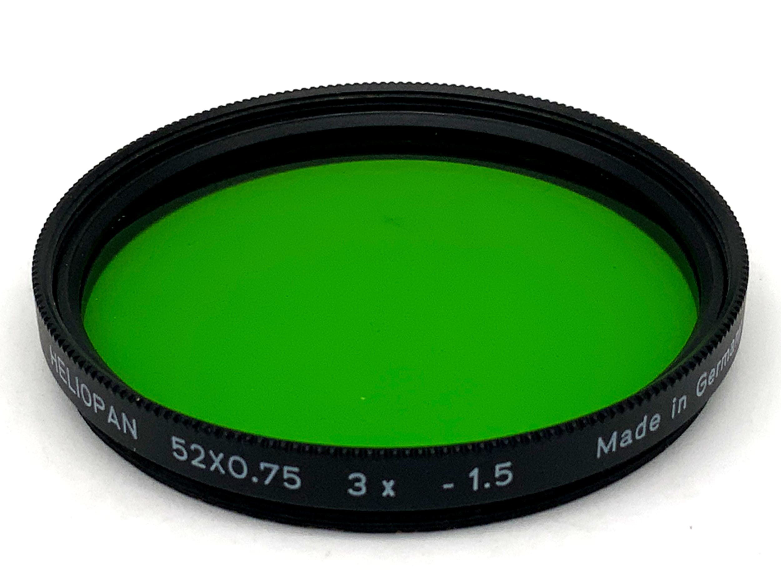 Heliopan Farbfilter 52x0.75 grün/green 3x -1.5 Filter 52mm Kreisförmig