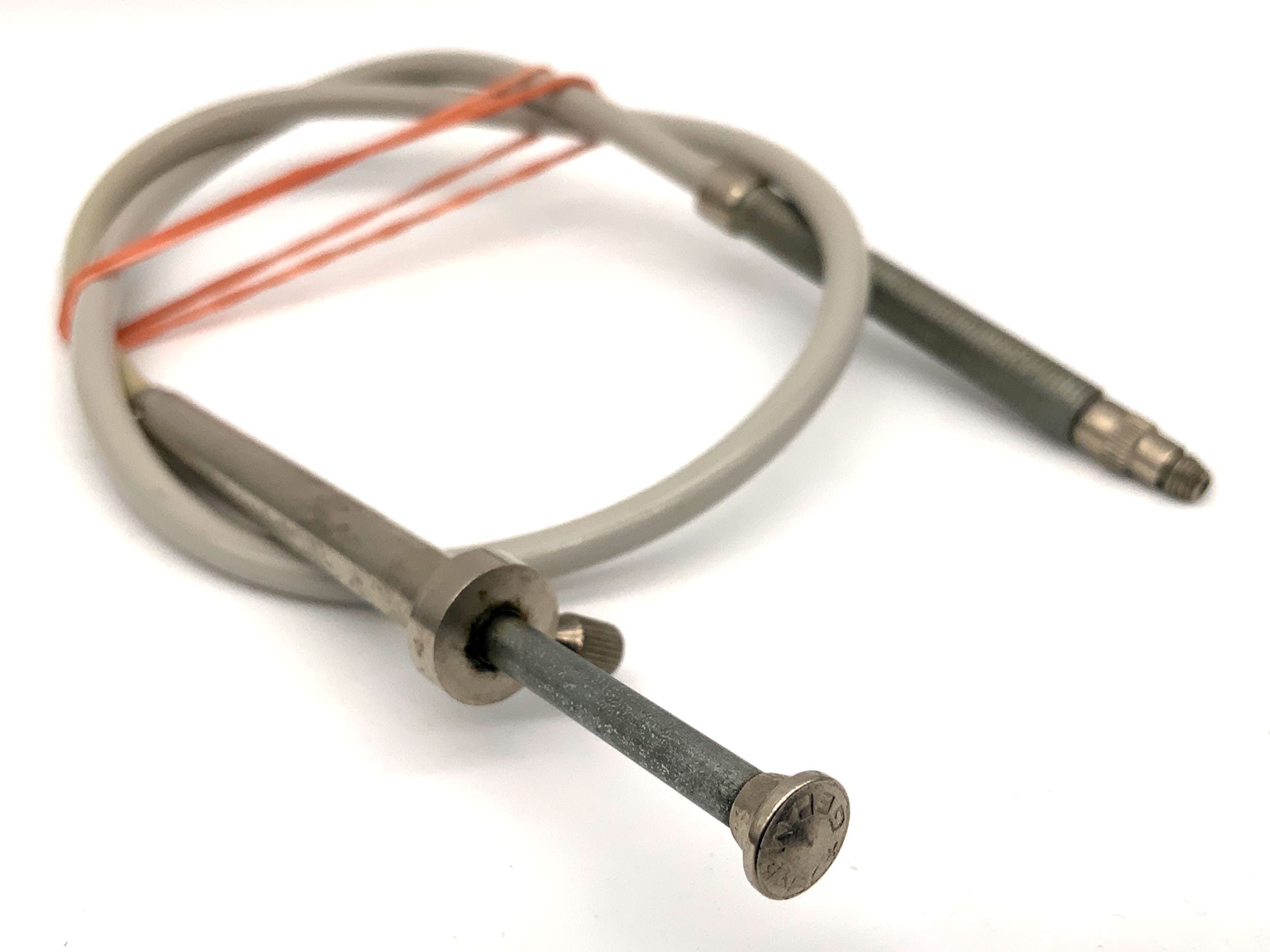 ca.50cm Drahtauslöser weiß mit Feststeller Kabelauslöser