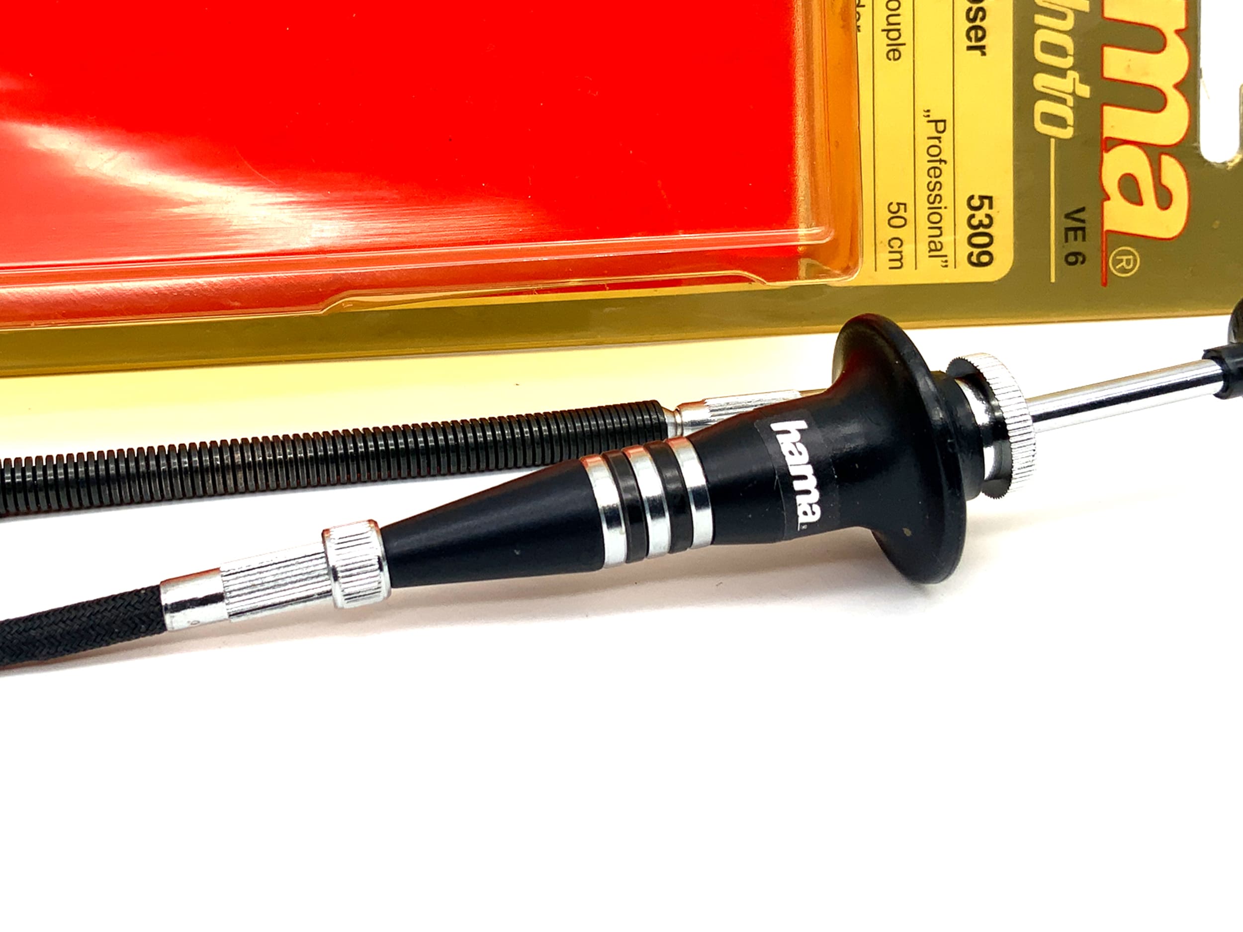 Hama ca.50cm Drahtauslöser schwarz 5309 mit Feststeller Kabelauslöser in OVP