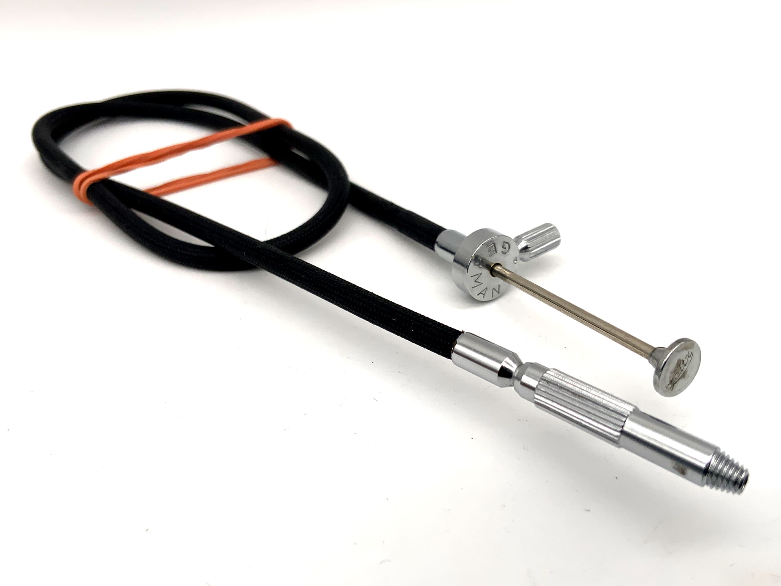 Leitz Leica ca.50cm Drahtauslöser schwarz mit Feststeller Kabelauslöser