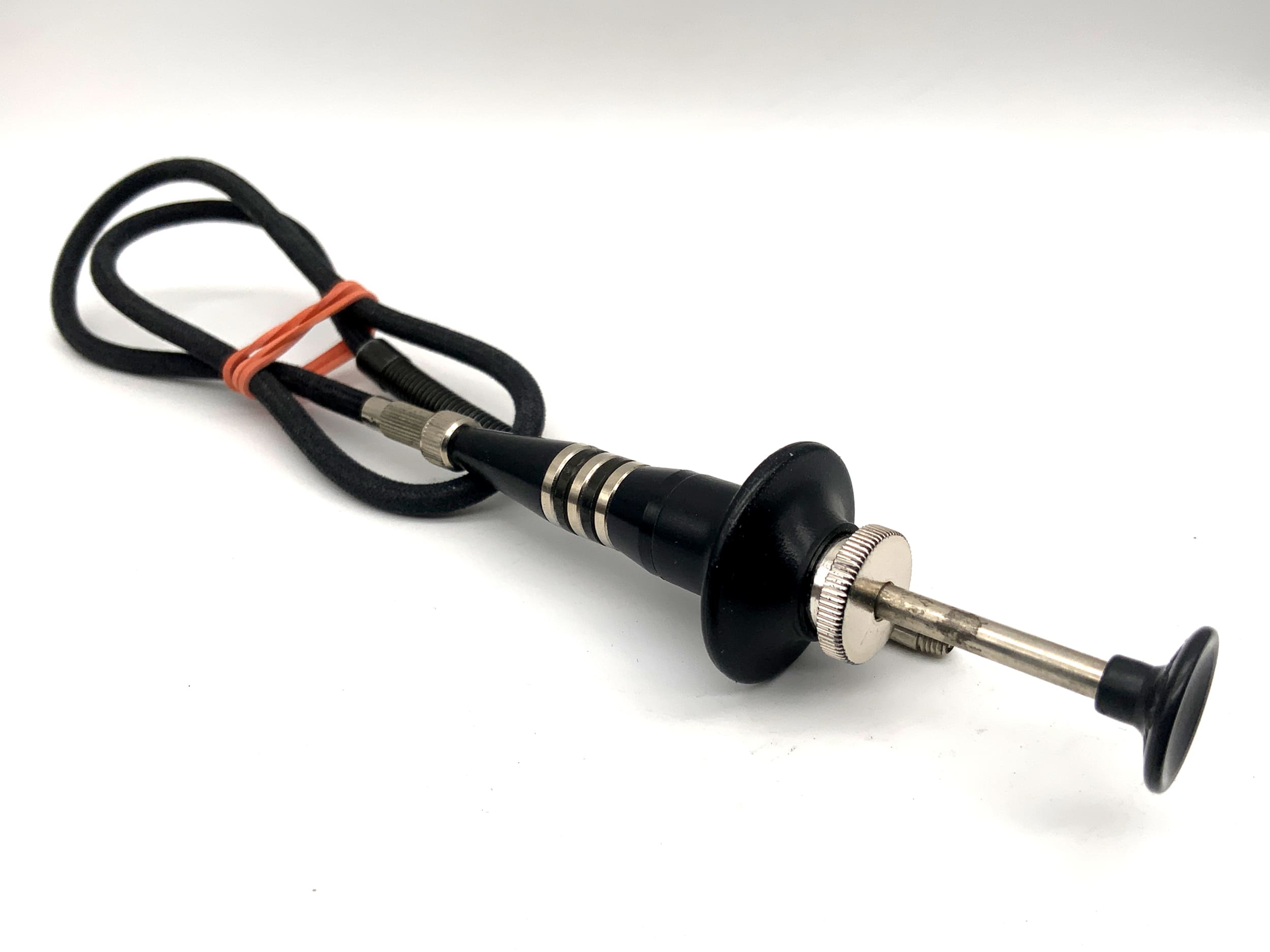 Linhof ca.50cm Drahtauslöser schwarz mit Feststeller Kabelauslöser