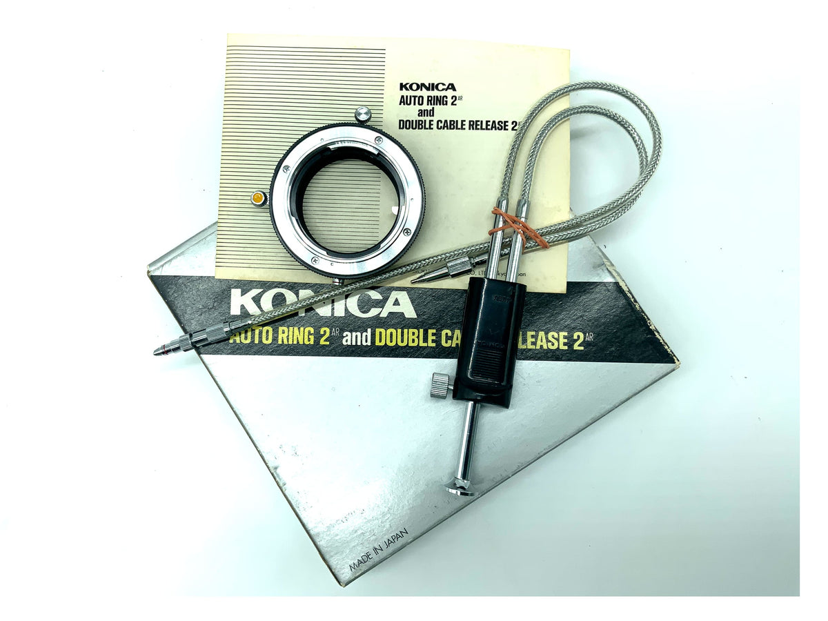 Konica Doppeldrahtauslöser schwarz Auto Ring 2AR und Doppeldrahtauslöser 2AR OVP