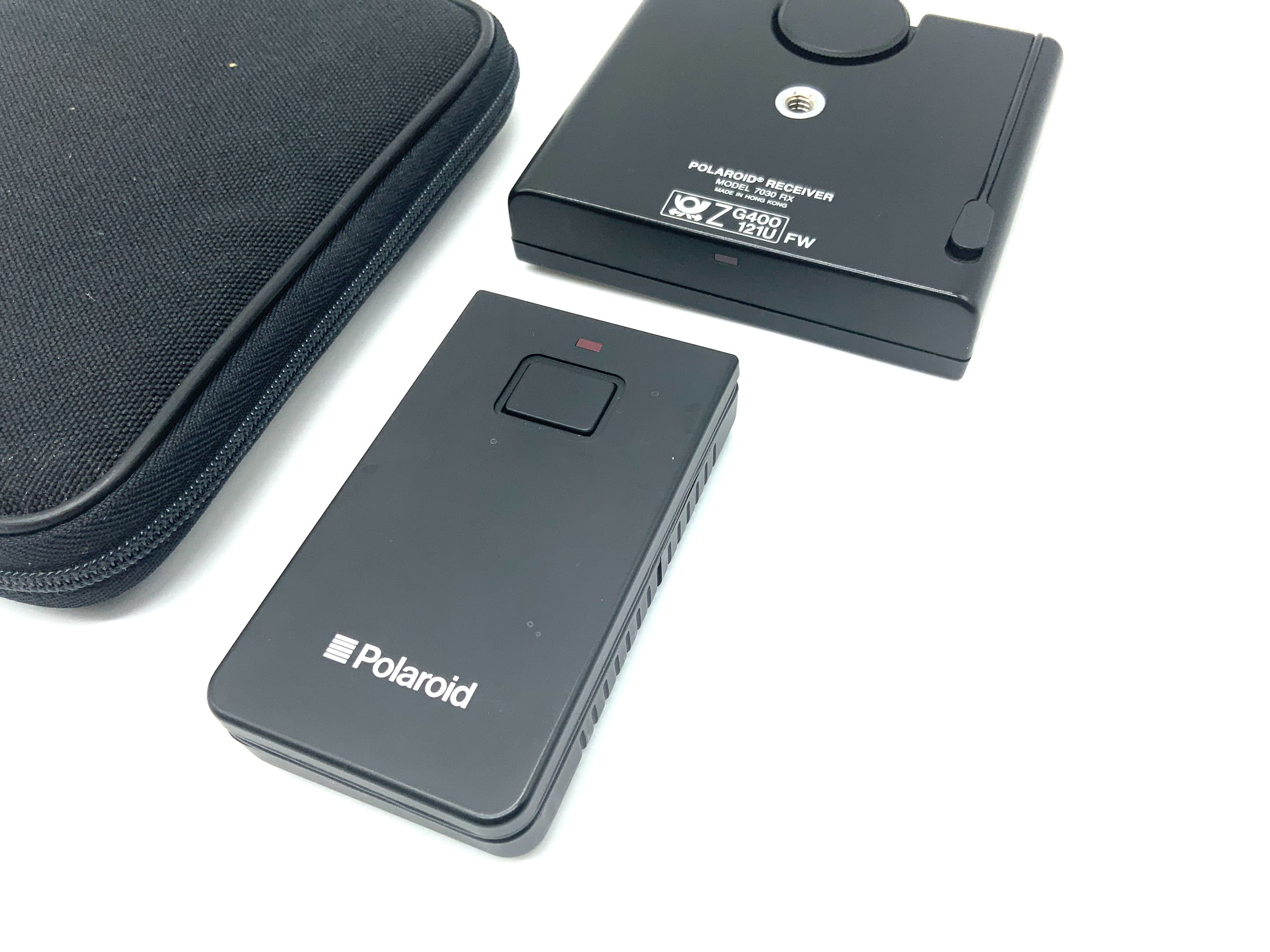 Polaroid Receiver 7030 RX und Transmitter 7020 TX Fernauslöser mit Tasche