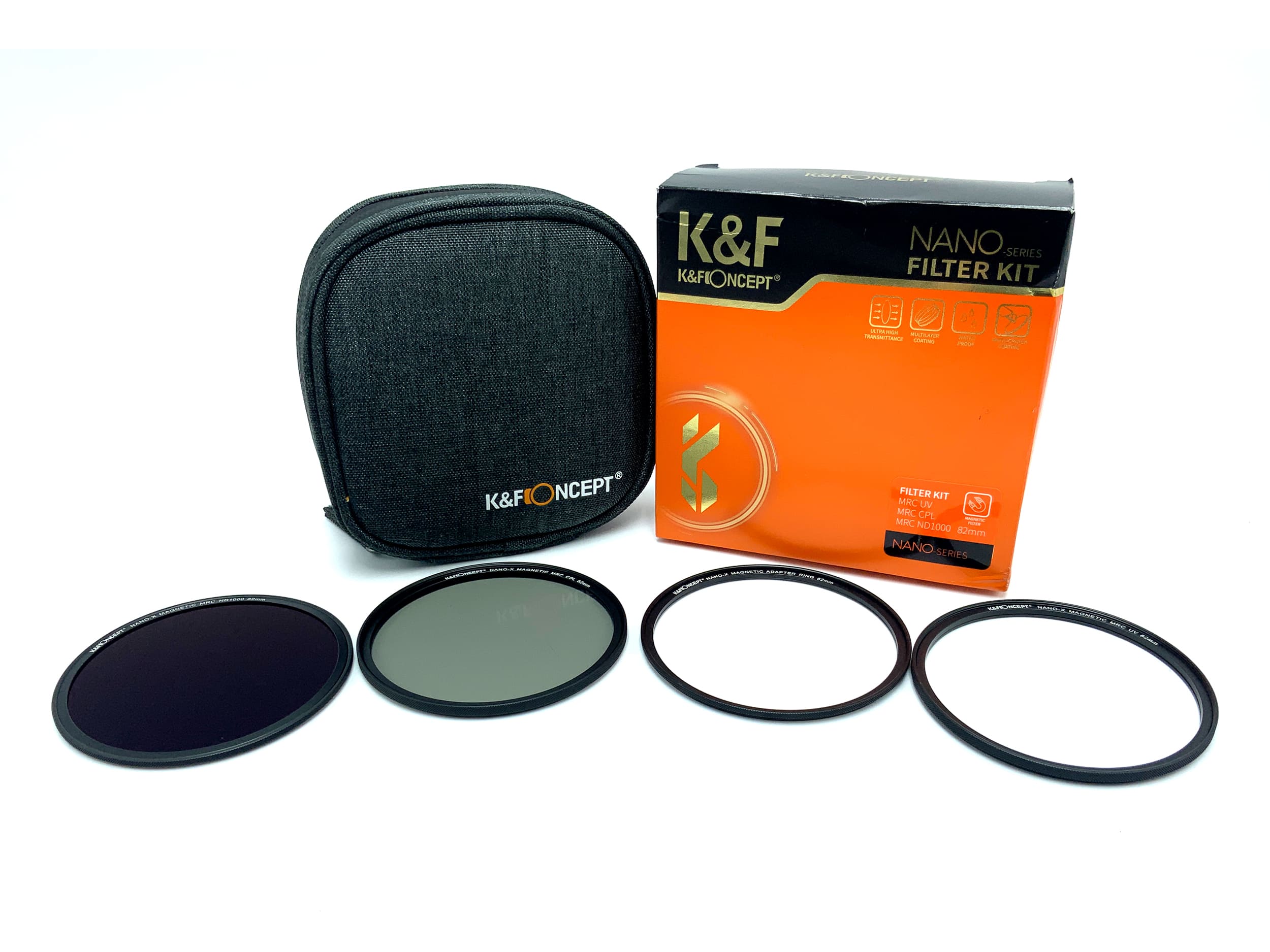 K&F Concept Filter Kit Nano-X MRC UV/CPL/ND1000 in OVP Filter 82mm Kreisförmig