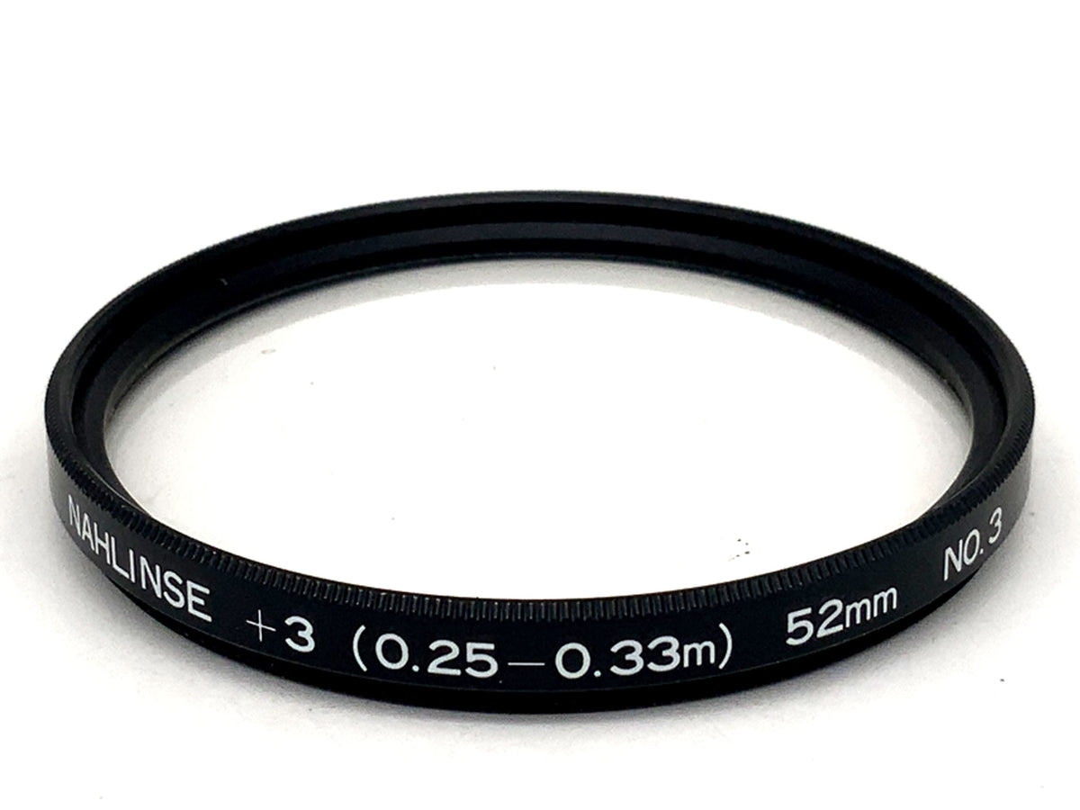 Objectif macro +3 (0,25-0,33 m) Filtre n° 3 52 mm circulaire