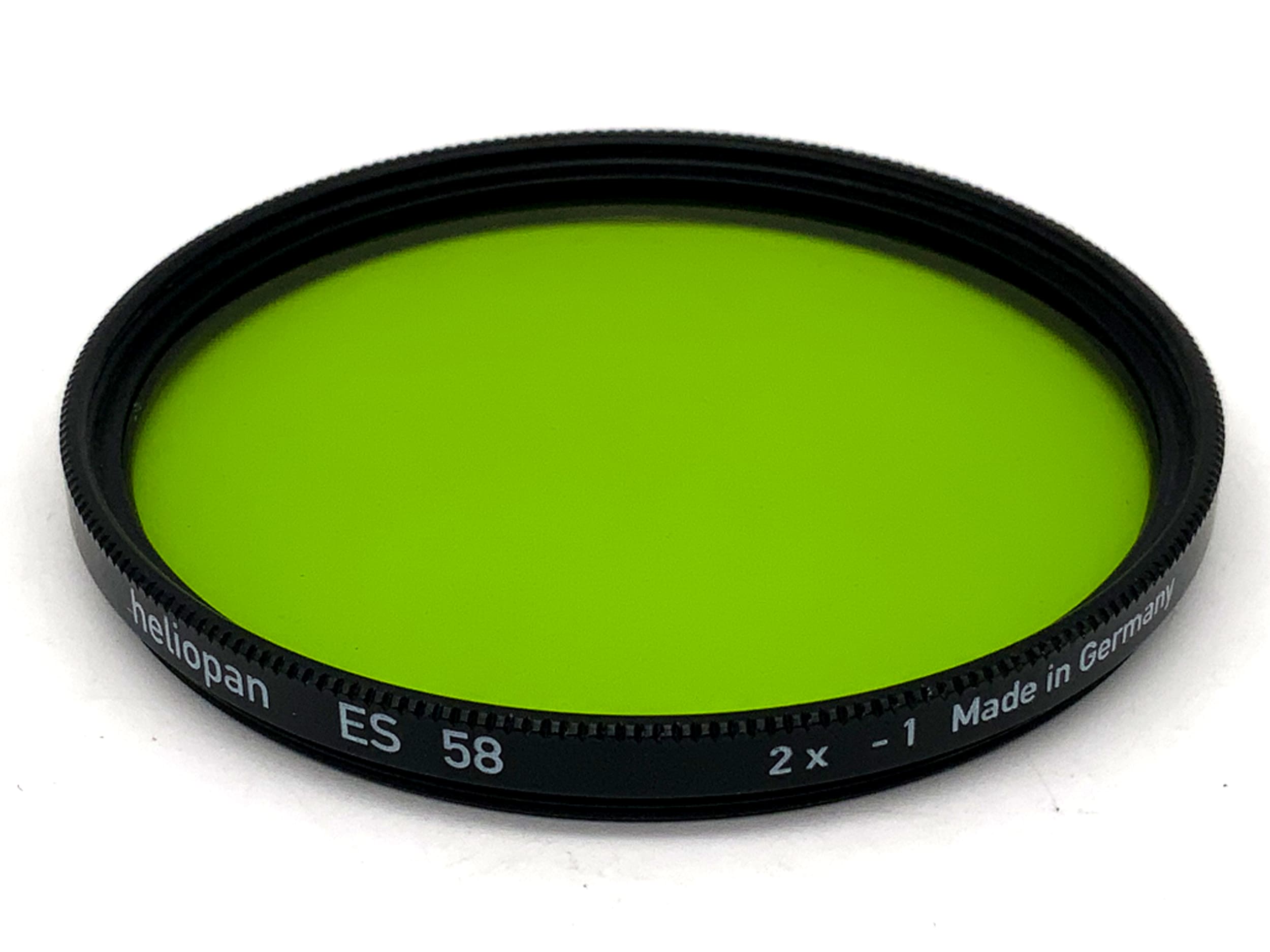 Heliopan Farbfilter ES 58 hellgrün/light green 2x -1 Filter 58mm Kreisförmig