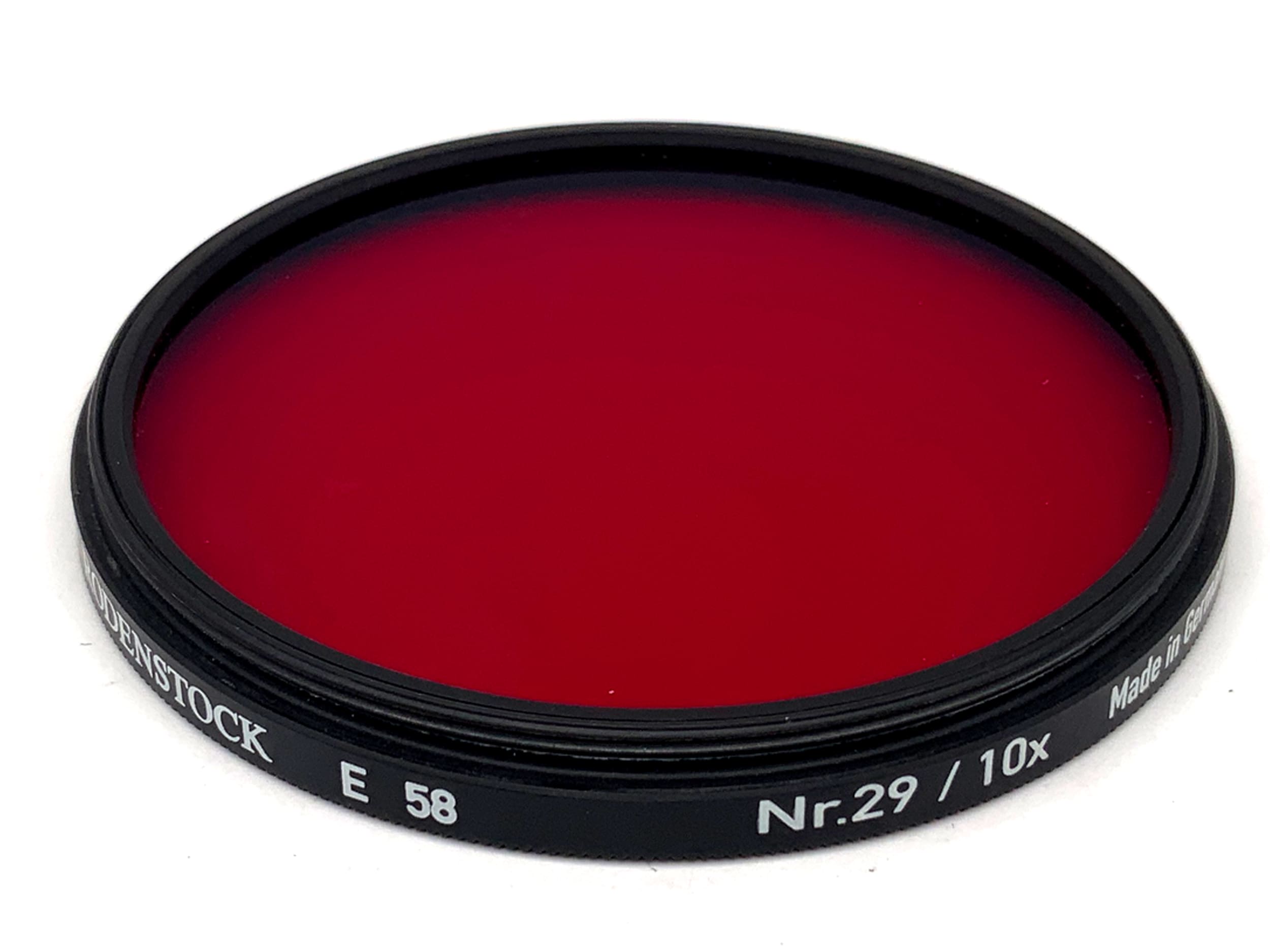 Rodenstock Farbfilter dunkel rot/dark red E58 Nr.29/10x Filter 58mm Kreisförmig