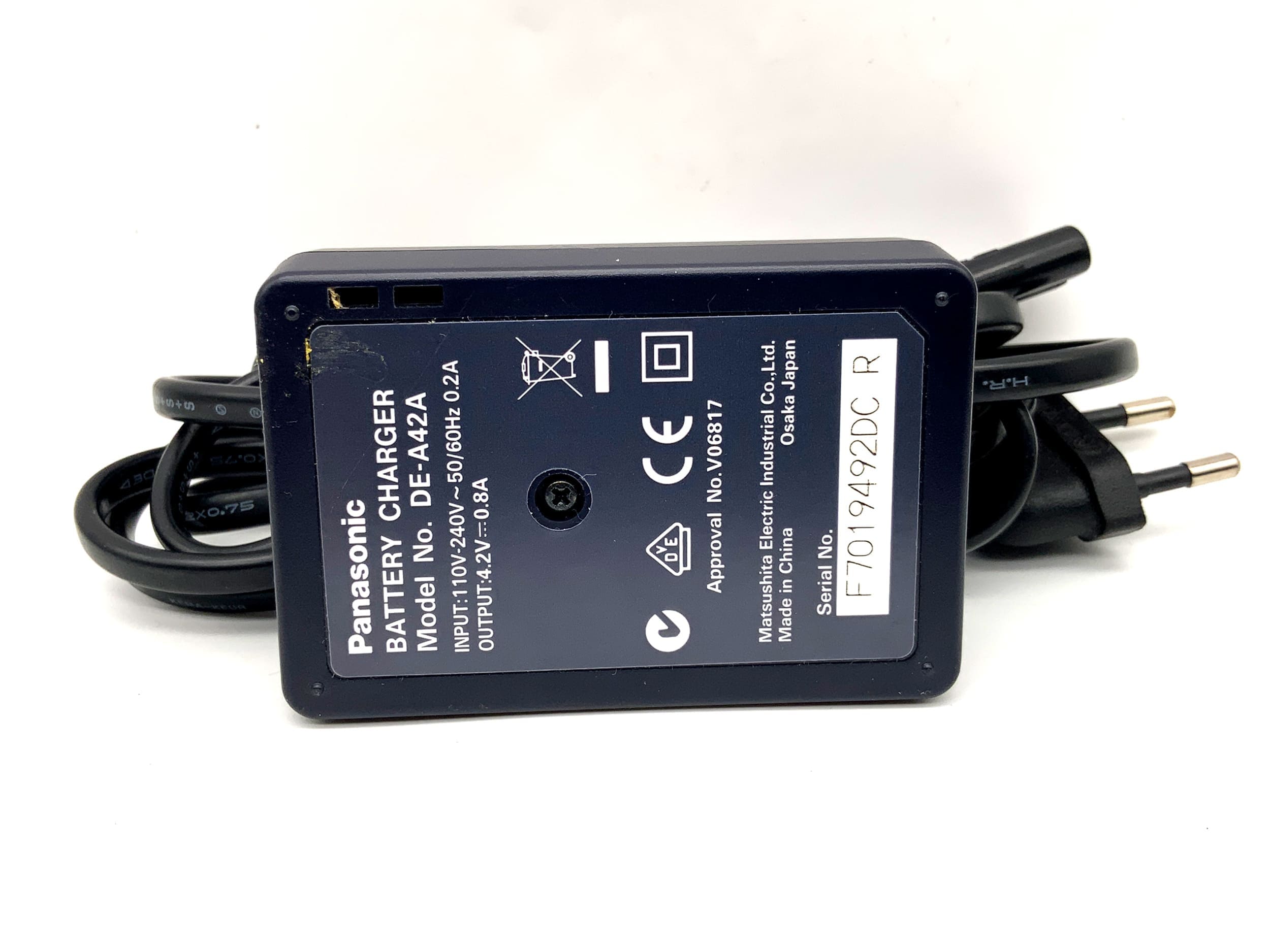 Panasonic Lumix DE-A42 A Ladegerät CGA-S005|DMW-BCC12 Battery Charger