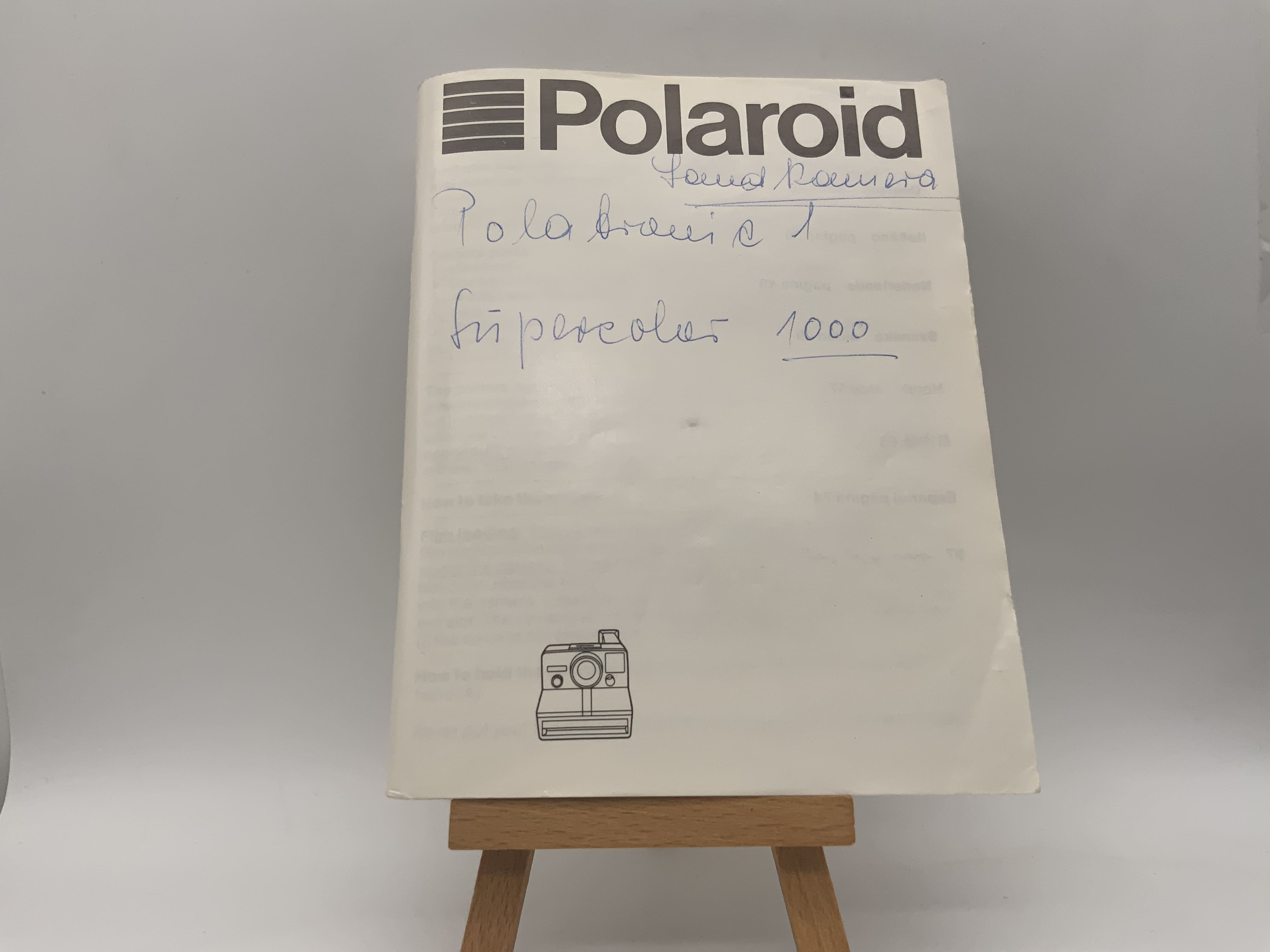Polaroid Land Kamera Precolor 1000 Bedienungsanleitung Deutsch