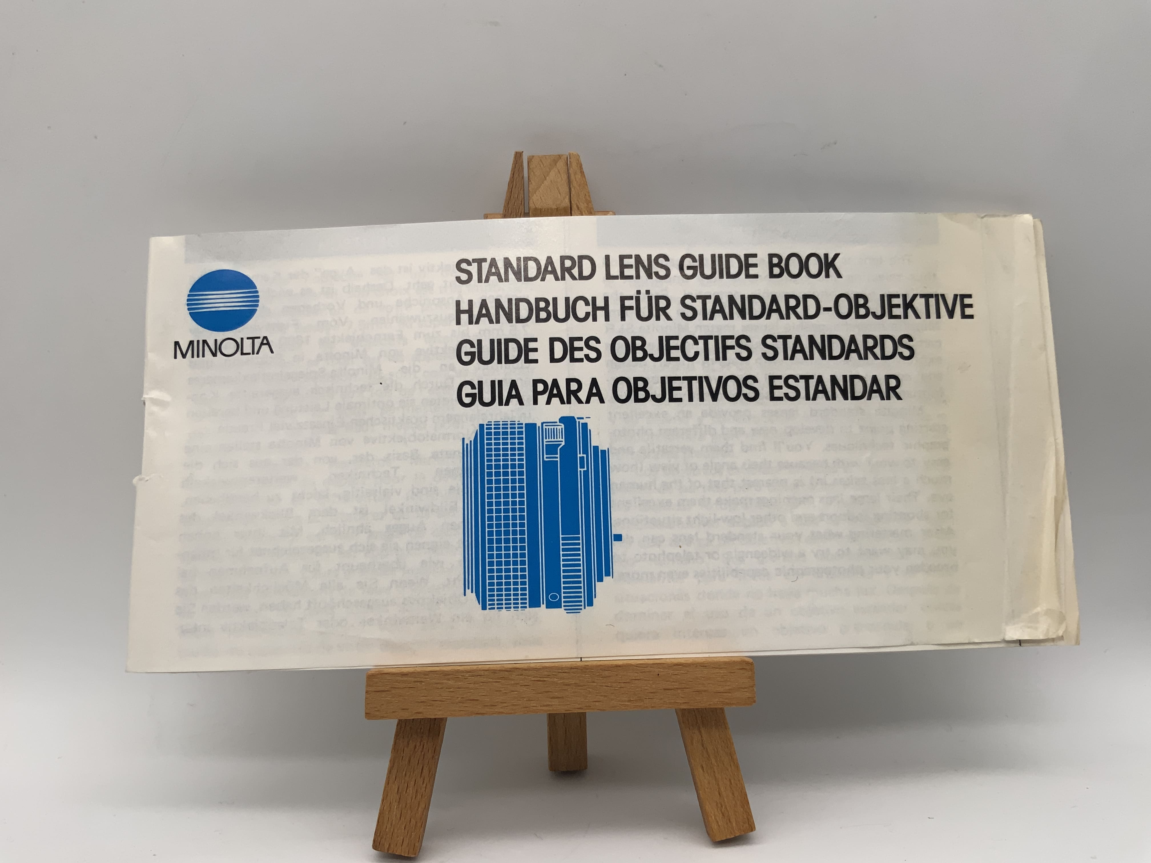 Minolta Handbuch für Standard Objektive Broschüre Deutsch